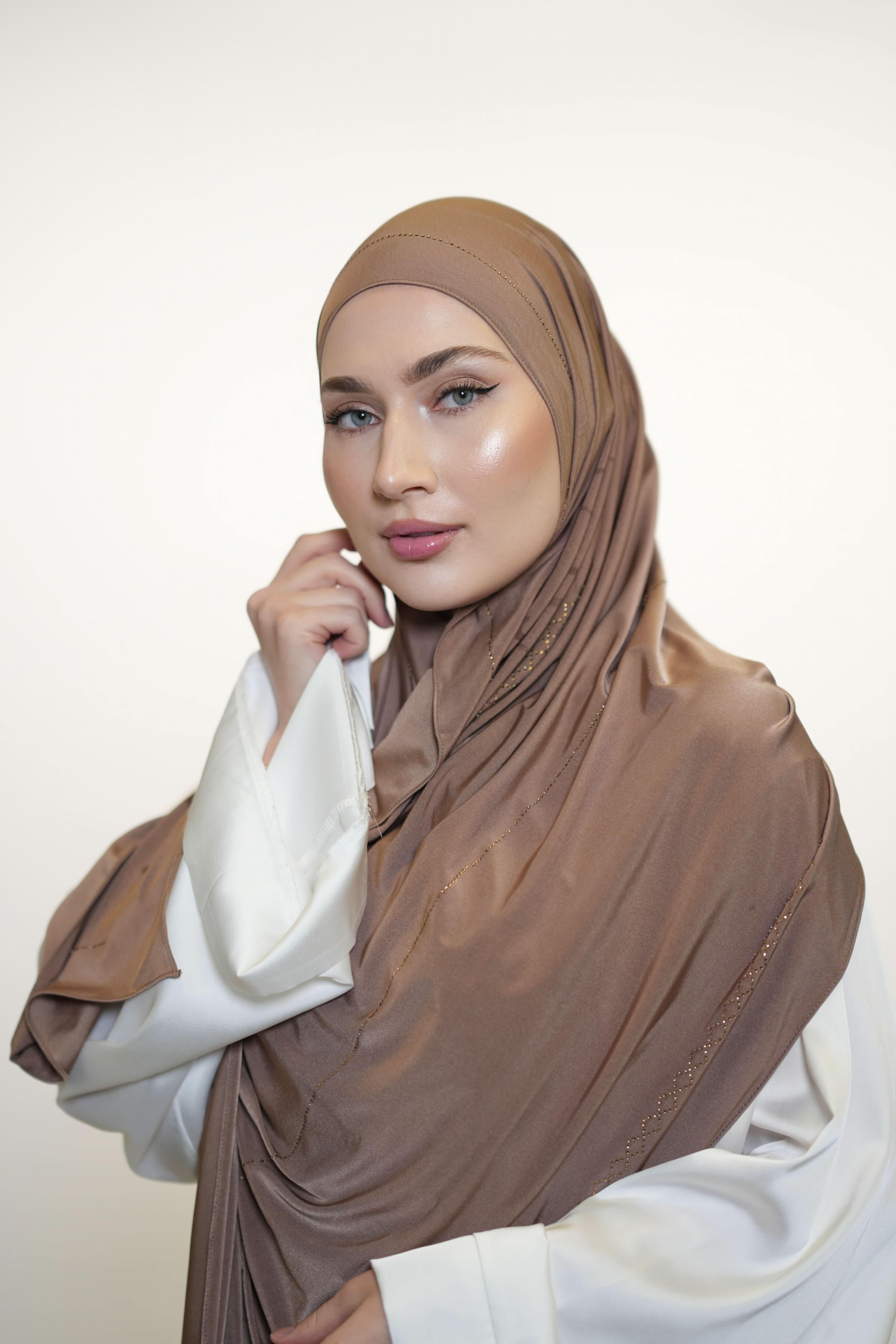 Diamond Satin premium Jersey - caramel - Losyana.Shop