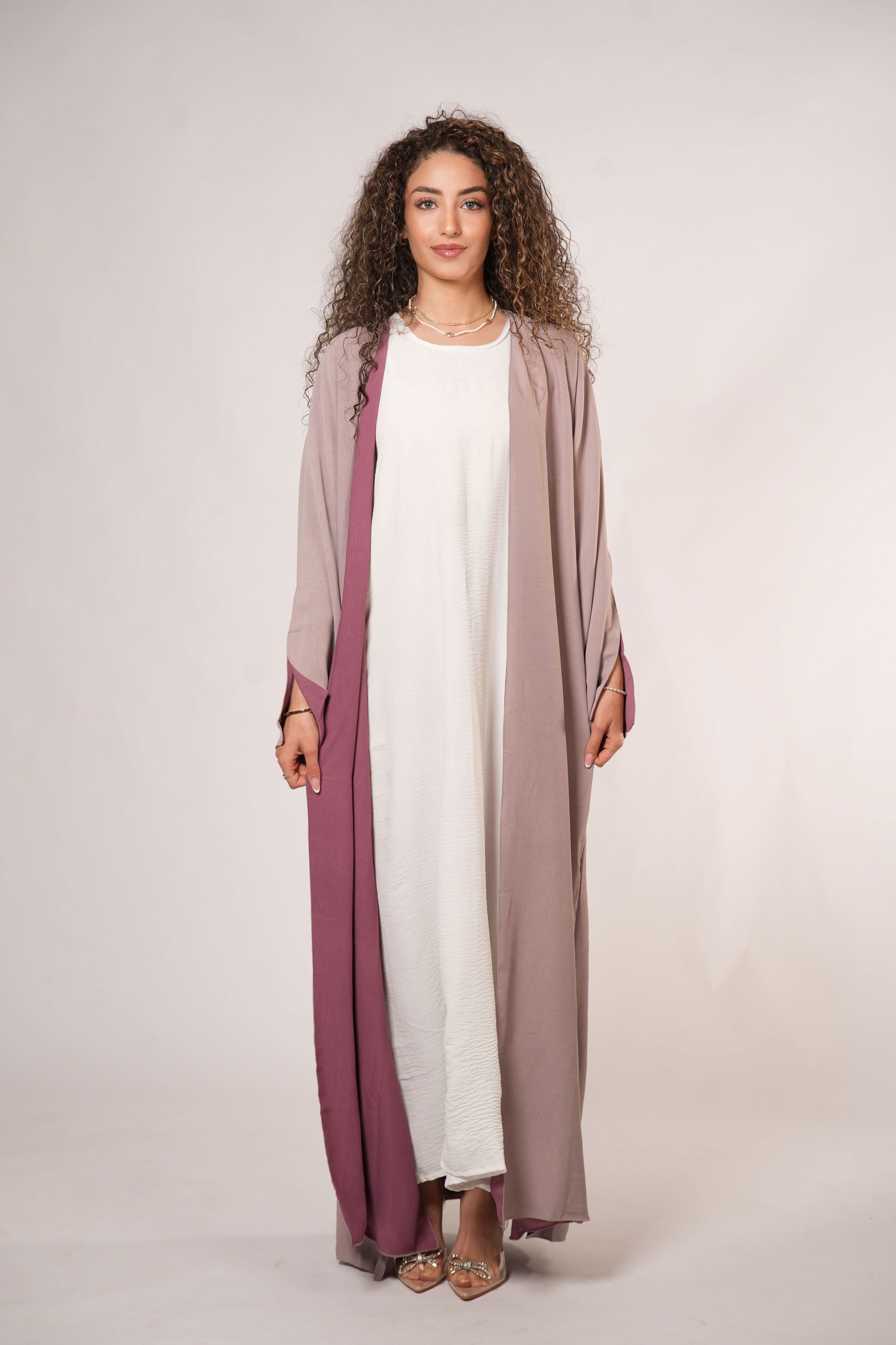 2 in 1 Abaya - rose/pink - Losyana.Shop