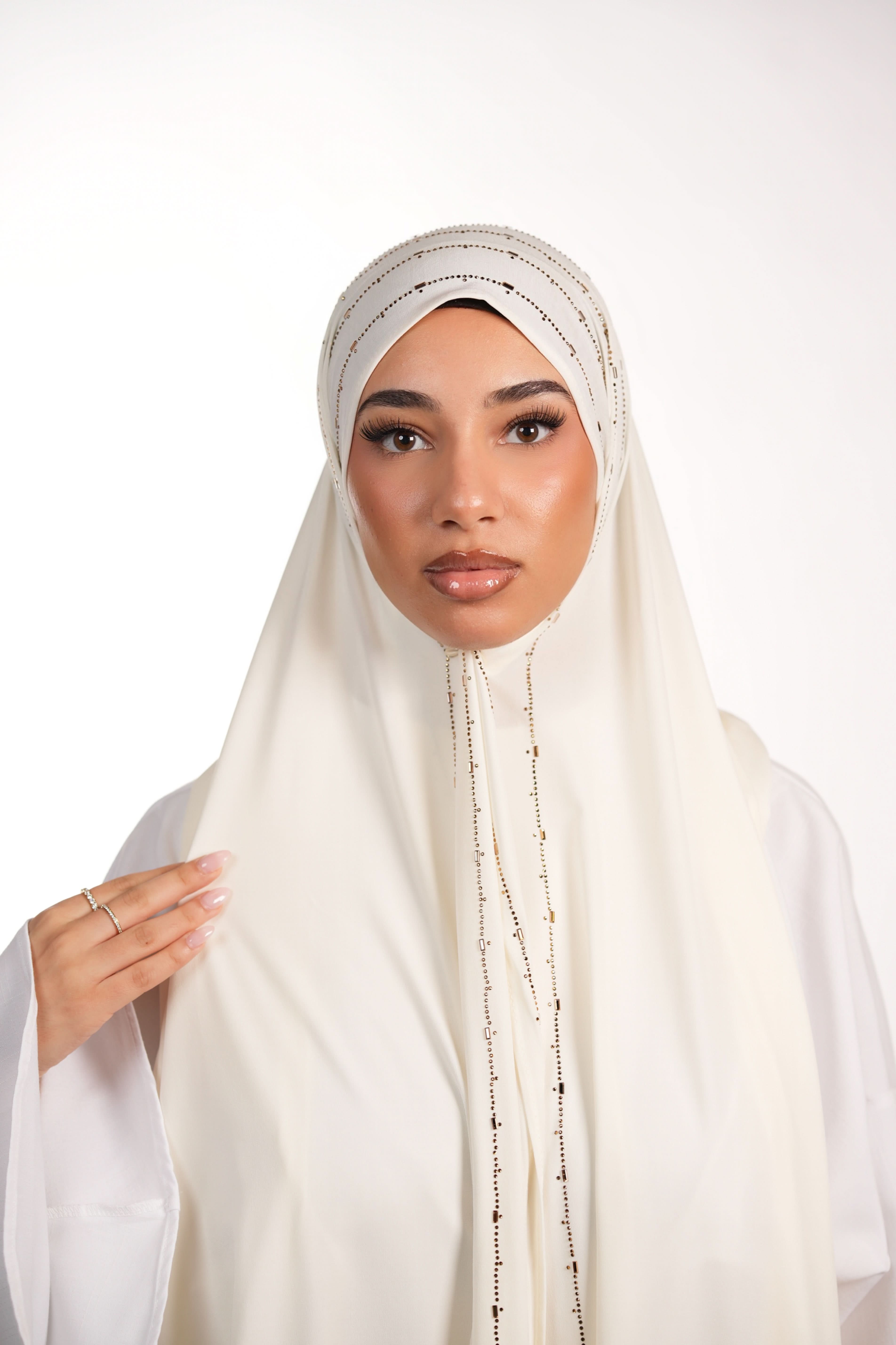 Premium Jersey Strass - white - Losyana.Shop