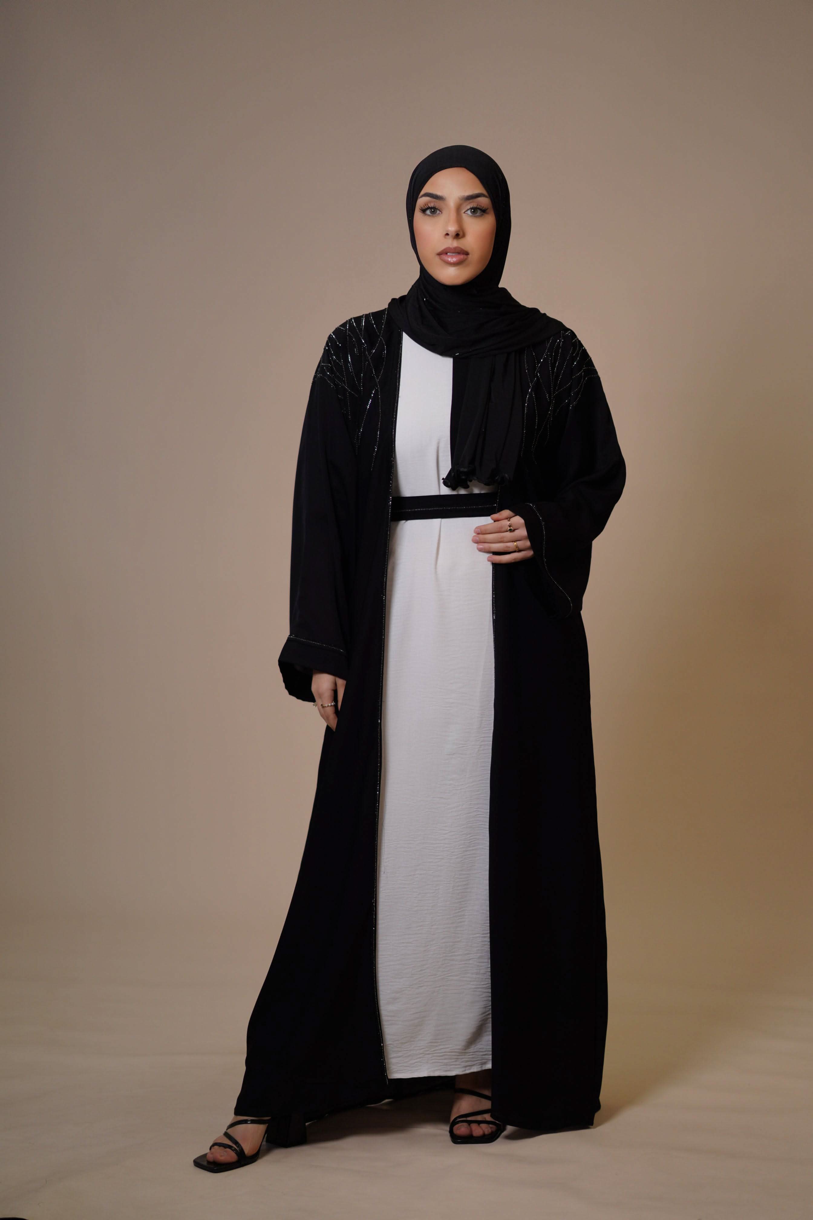 Outlet Emirate abaya - black - Losyana.Shop