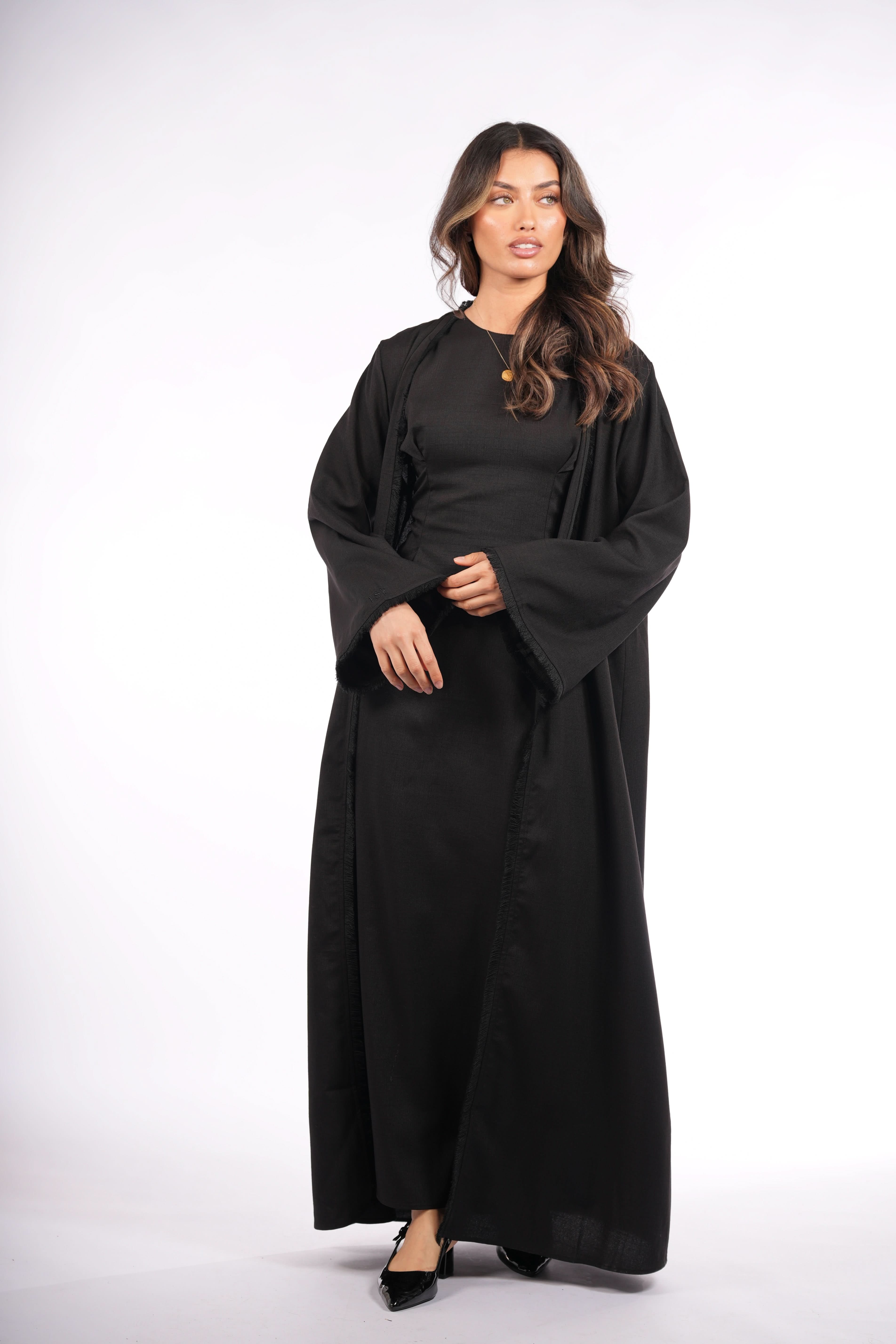 vienna corset & kimono - black - Losyana.Shop