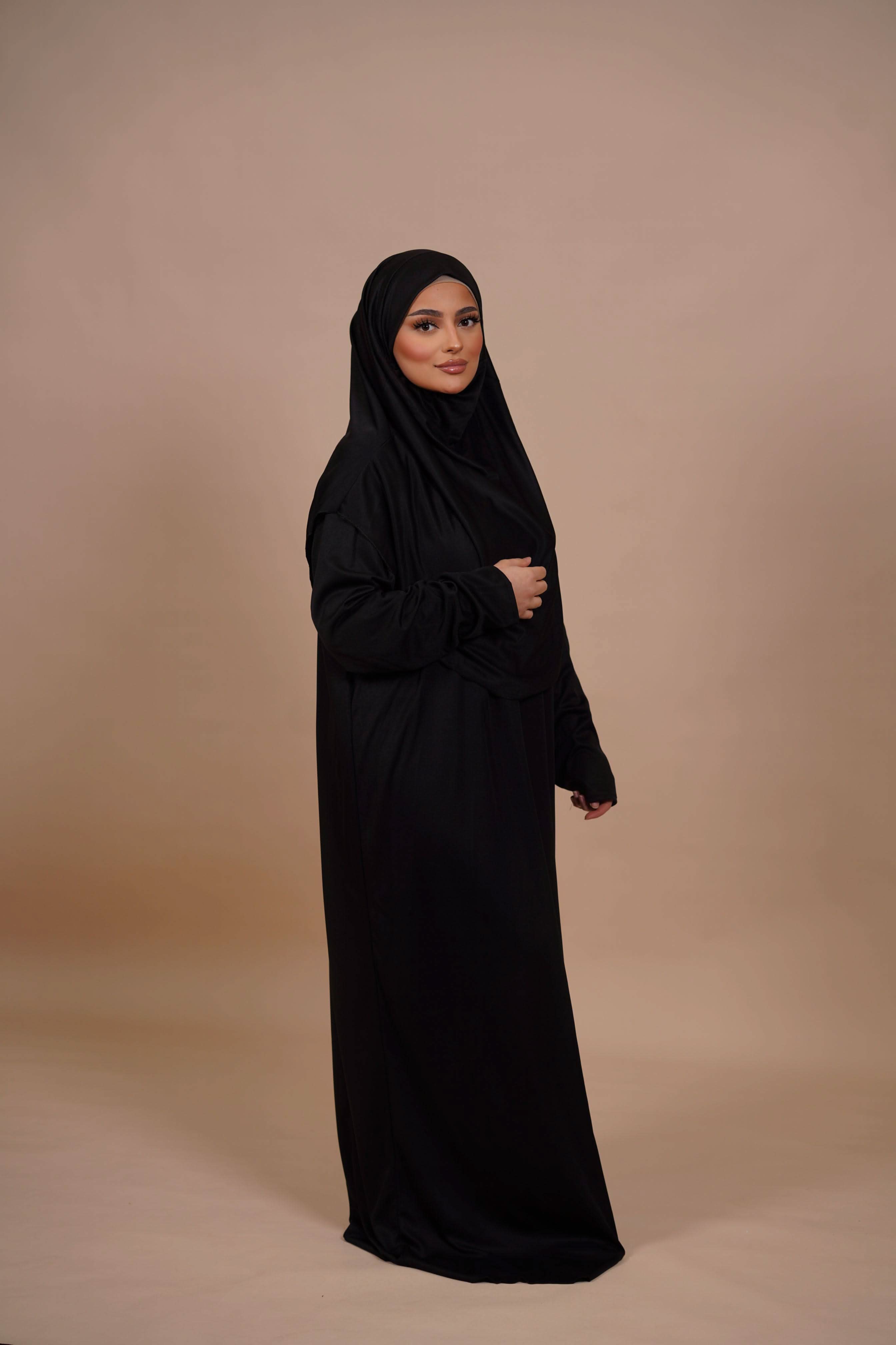 Gebetskleidung Medina Seide - Black - Losyana.Shop