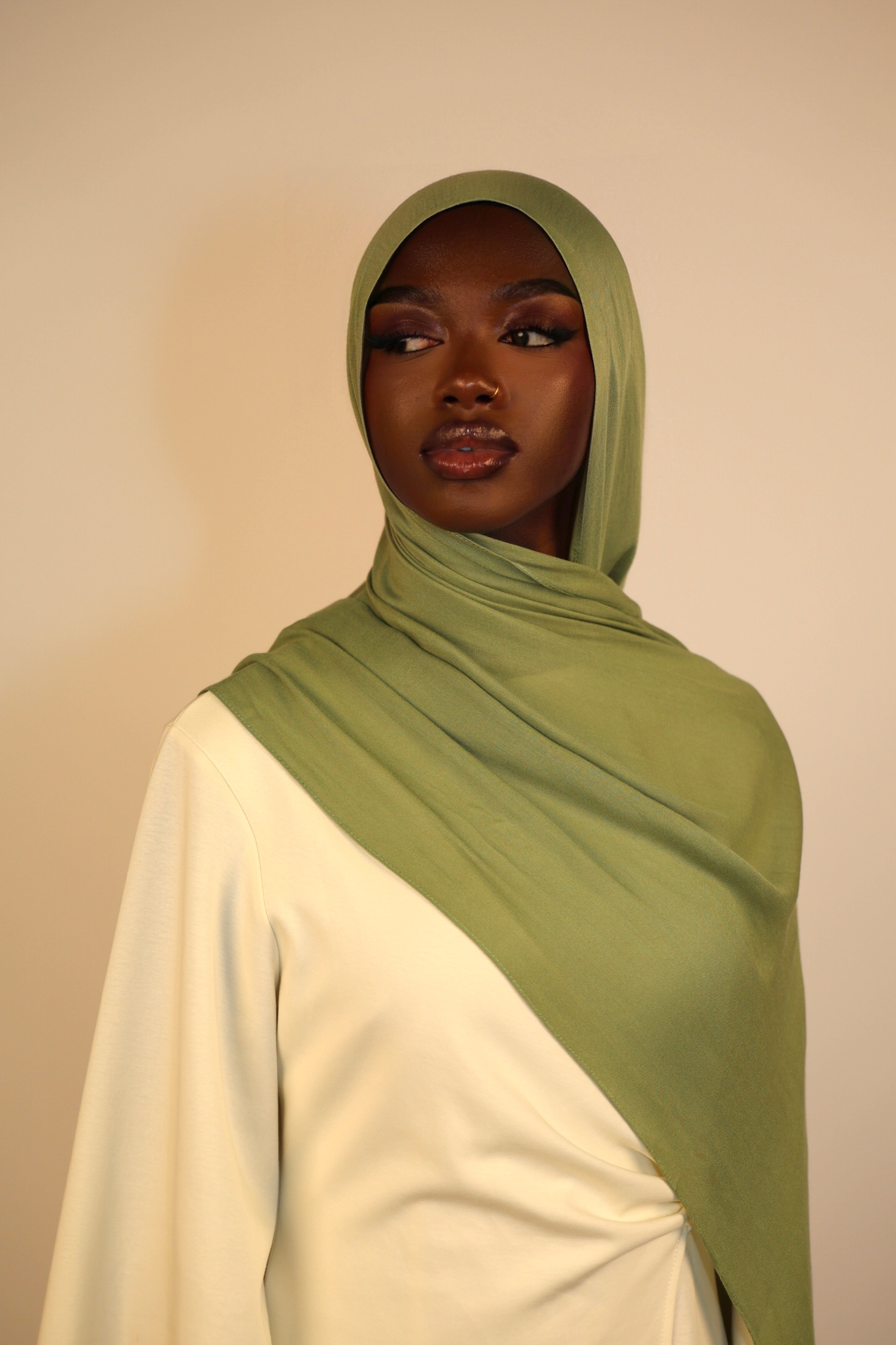 Lightweight Modal Hijab - Light Olive Green
