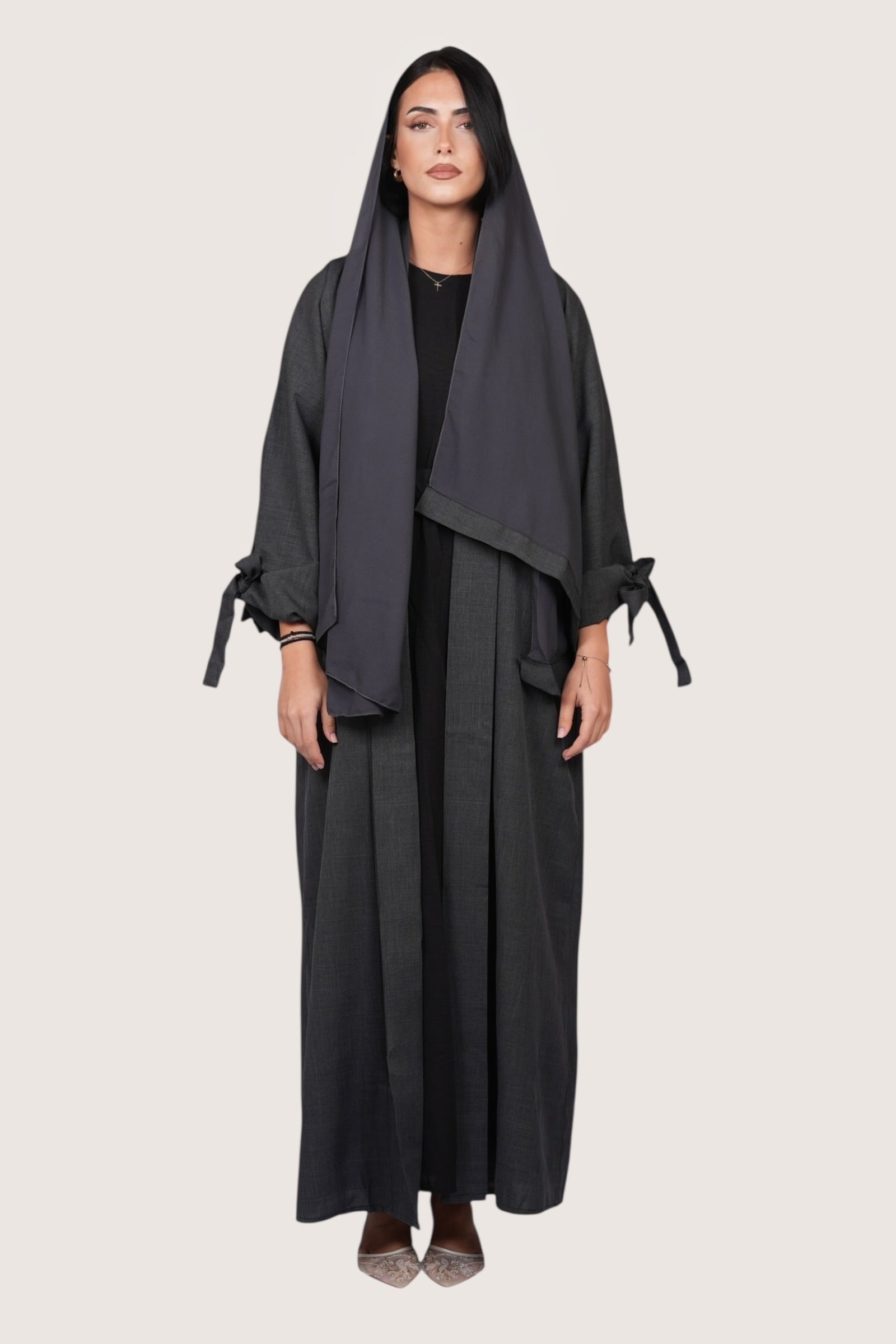 Dubai Linen Set - dark grey Losyana.Shop