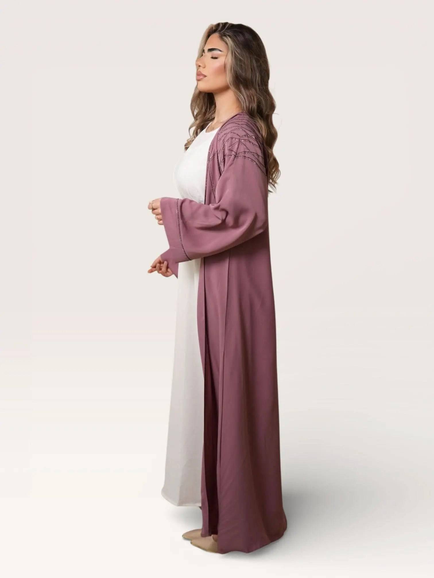 emirate abaya - pink - Losyana.Shop