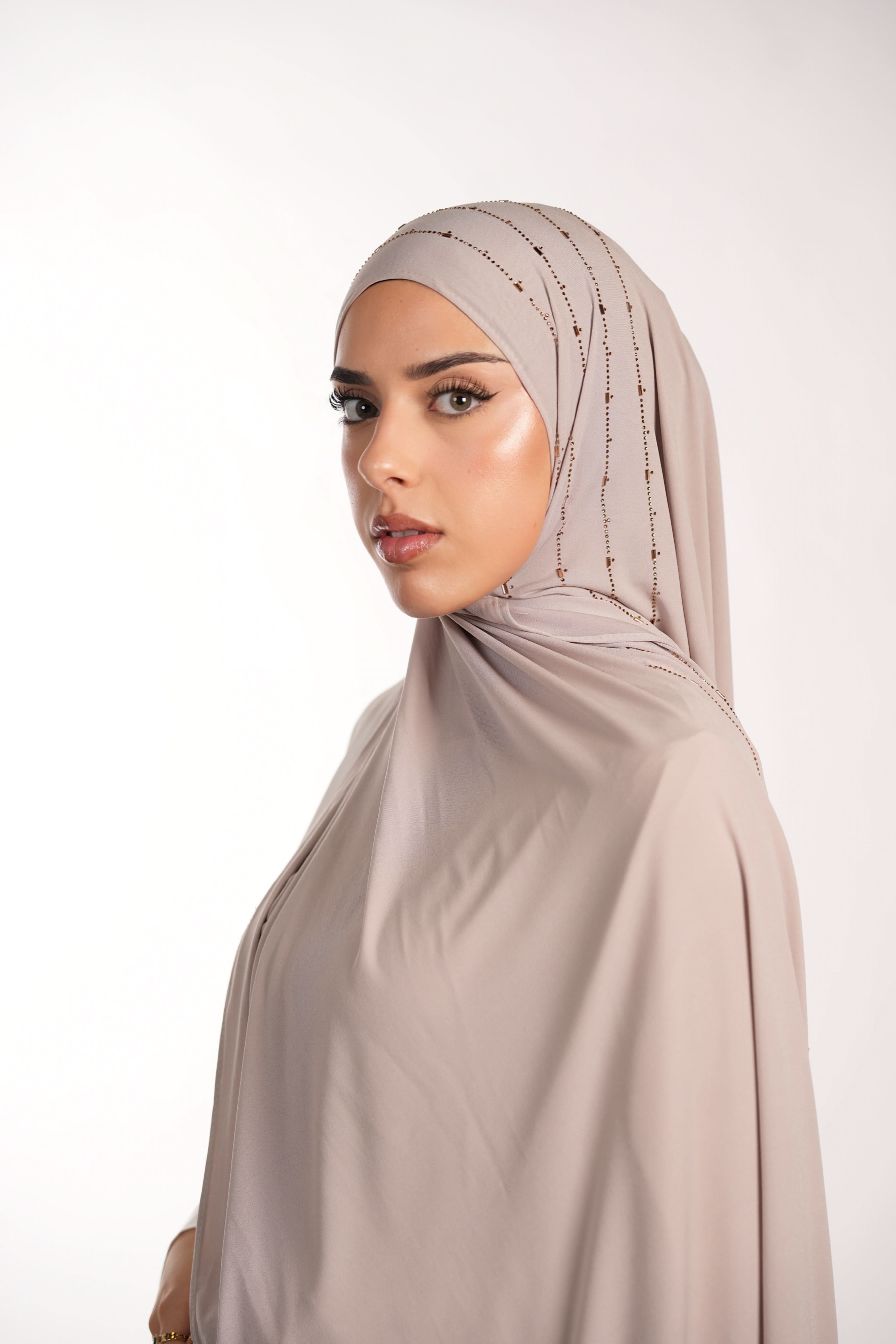 Premium Jersey Strass - ashy beige - Losyana.Shop