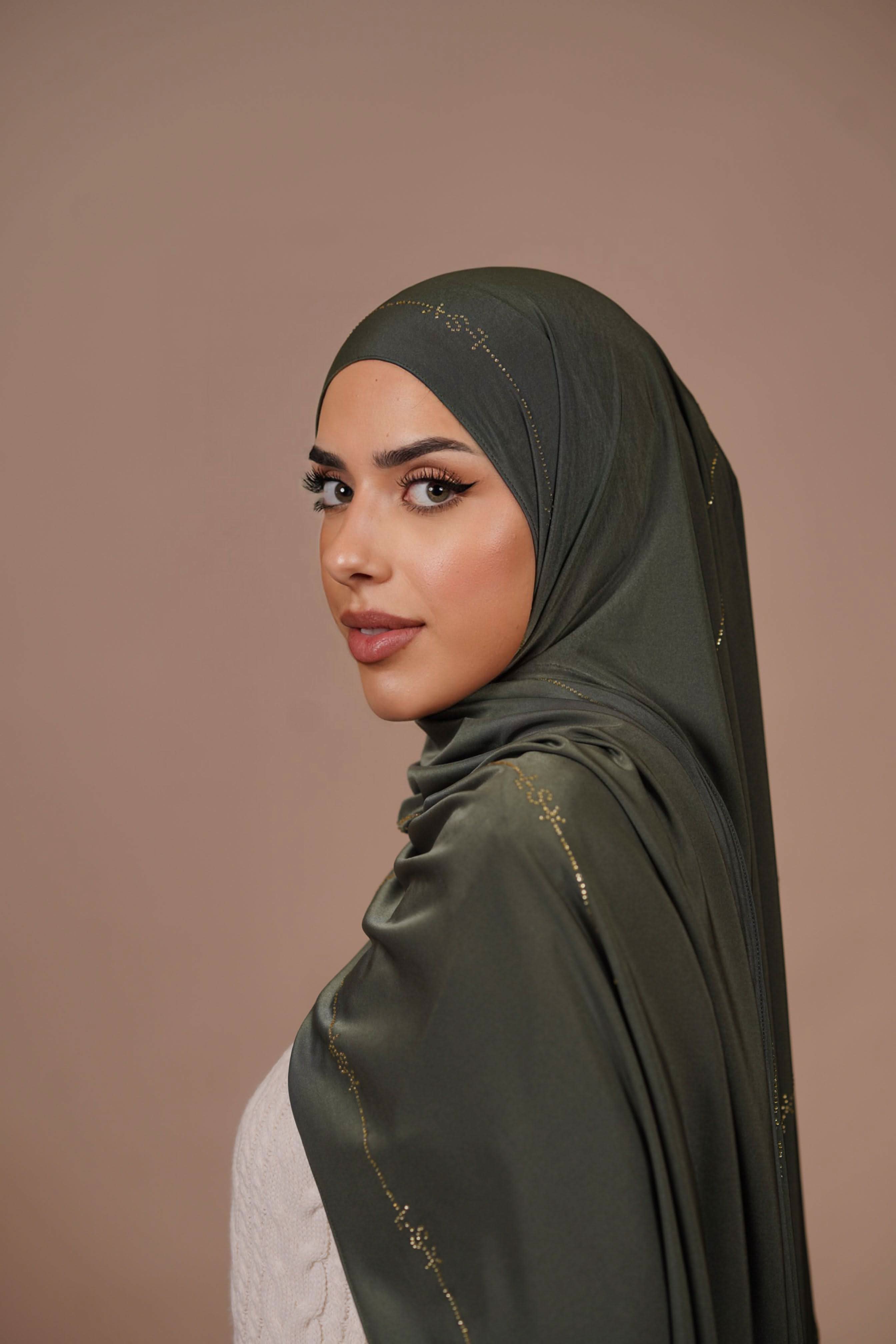 LSY Satin Premium Jersey- khaki green - Losyana.Shop