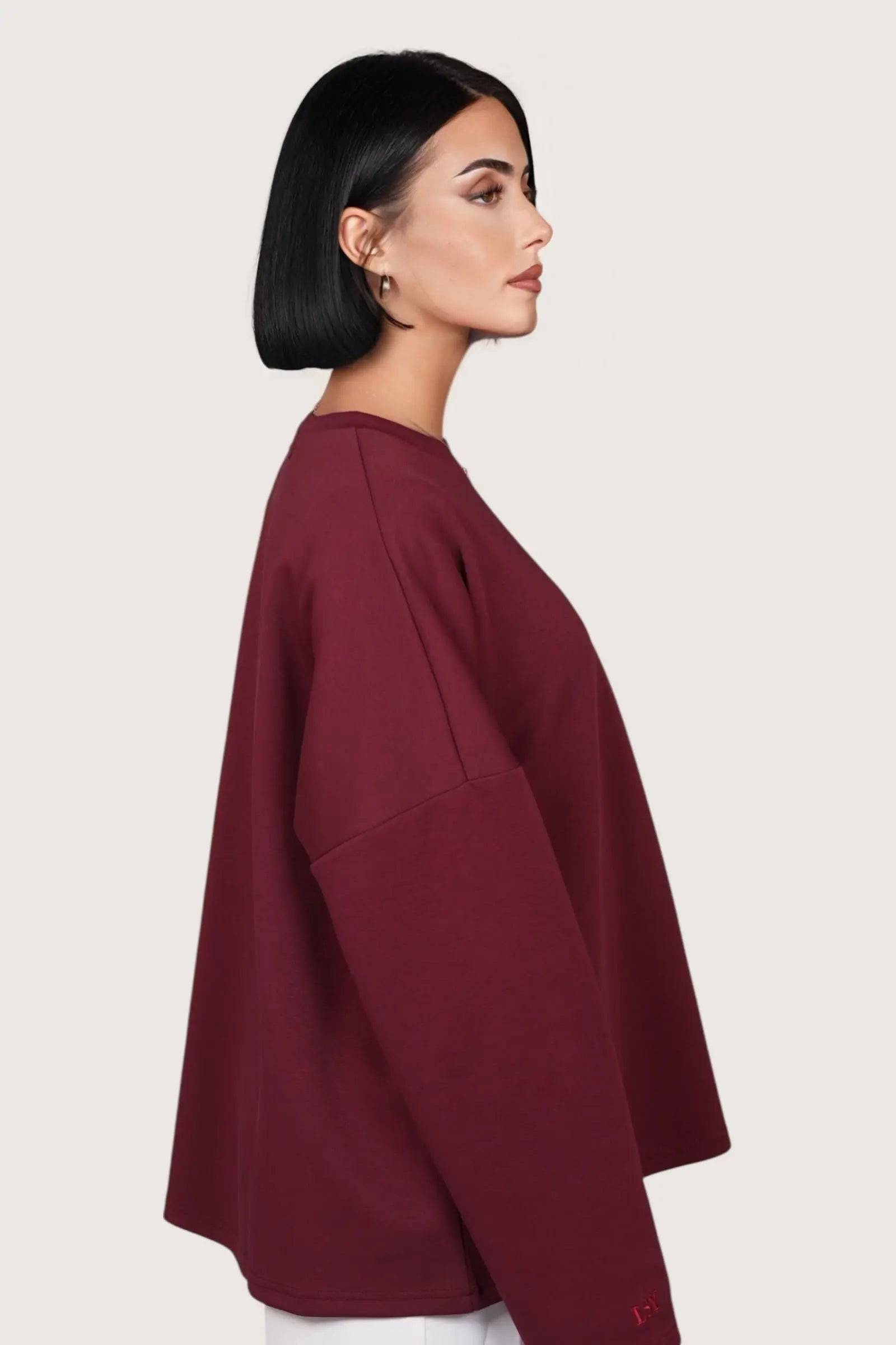 LSY longsleeve - bordeaux - Losyana.Shop