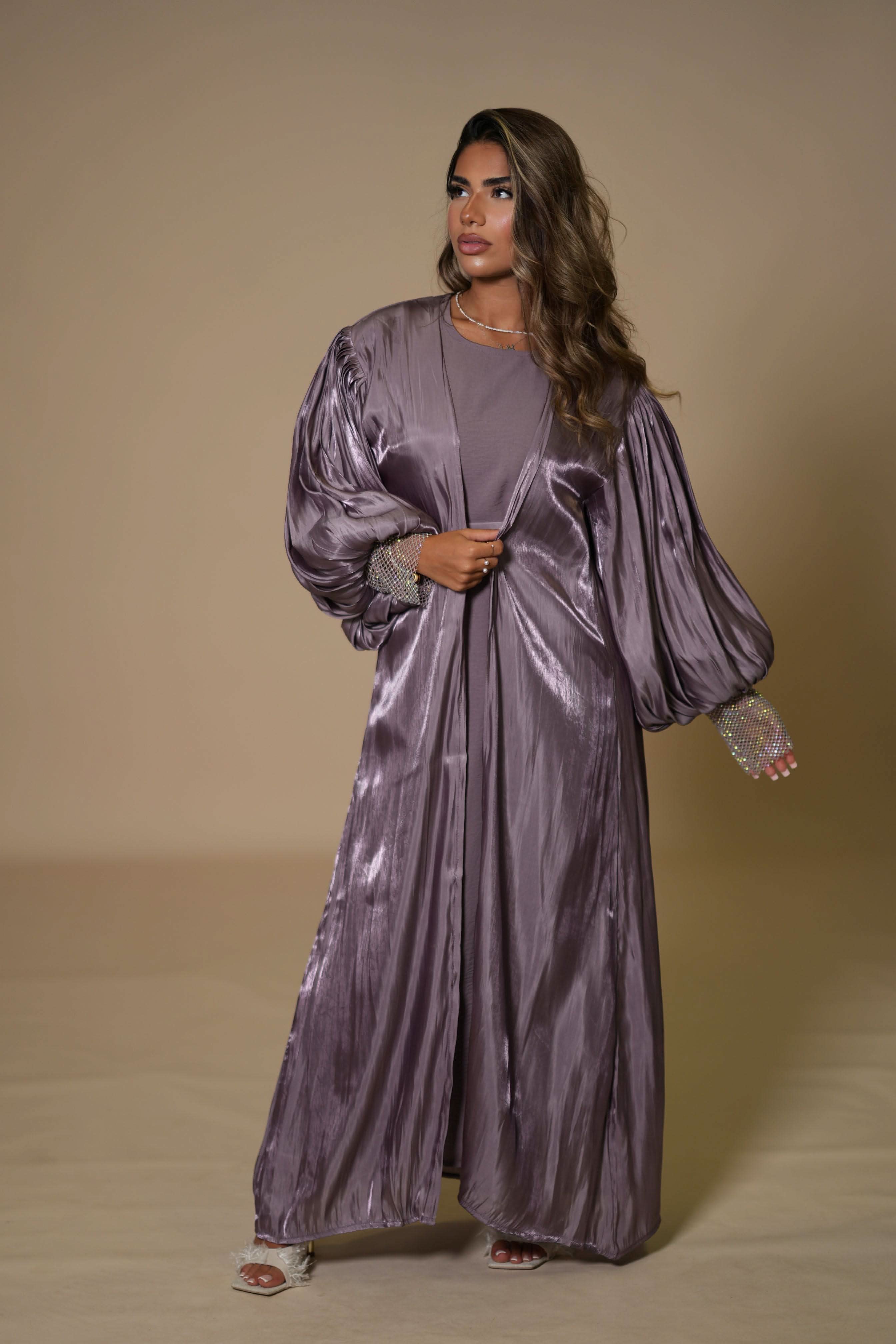 Dubai Abaya - dark lavendel - Losyana.Shop