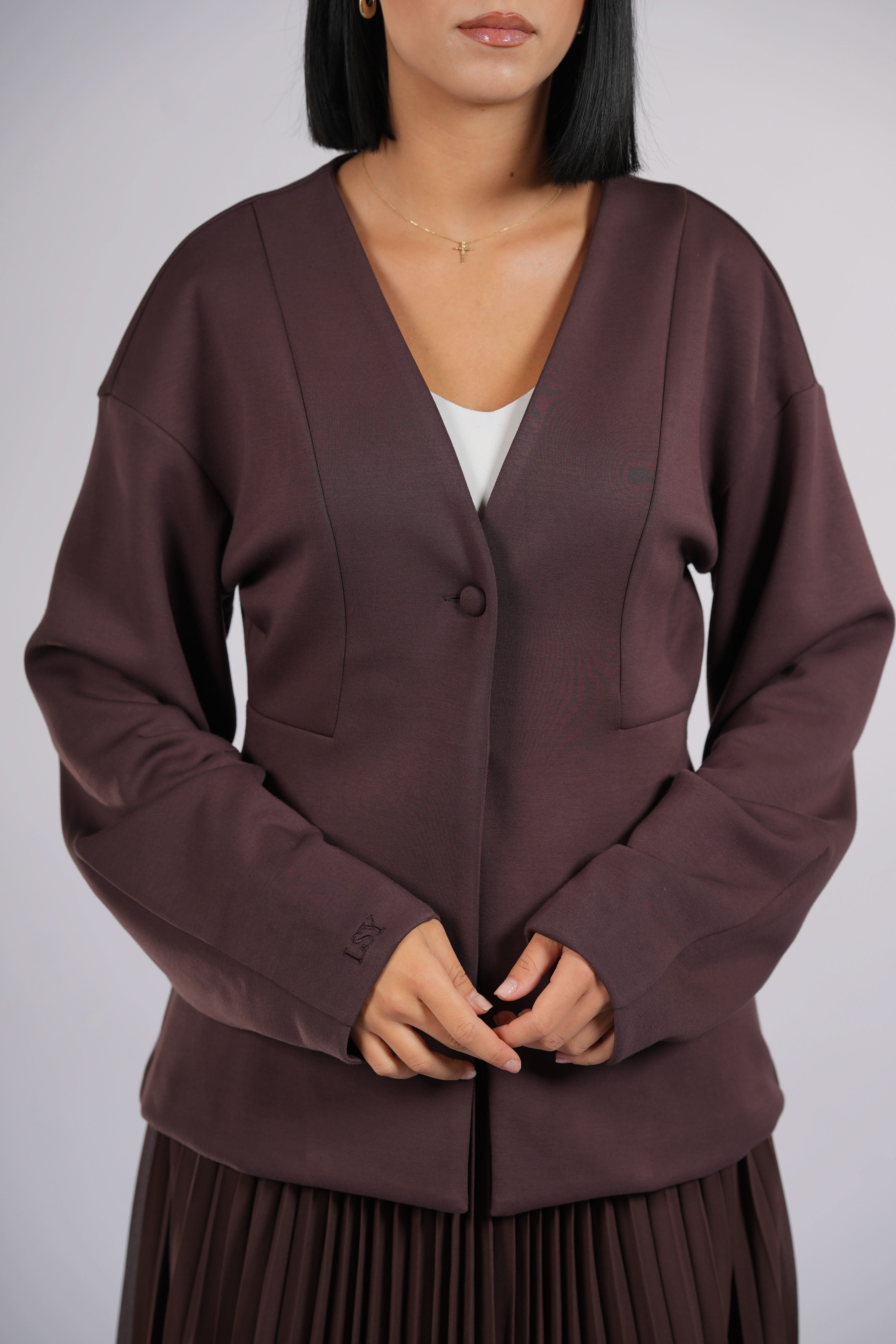 opera blazer - espresso - Losyana.Shop