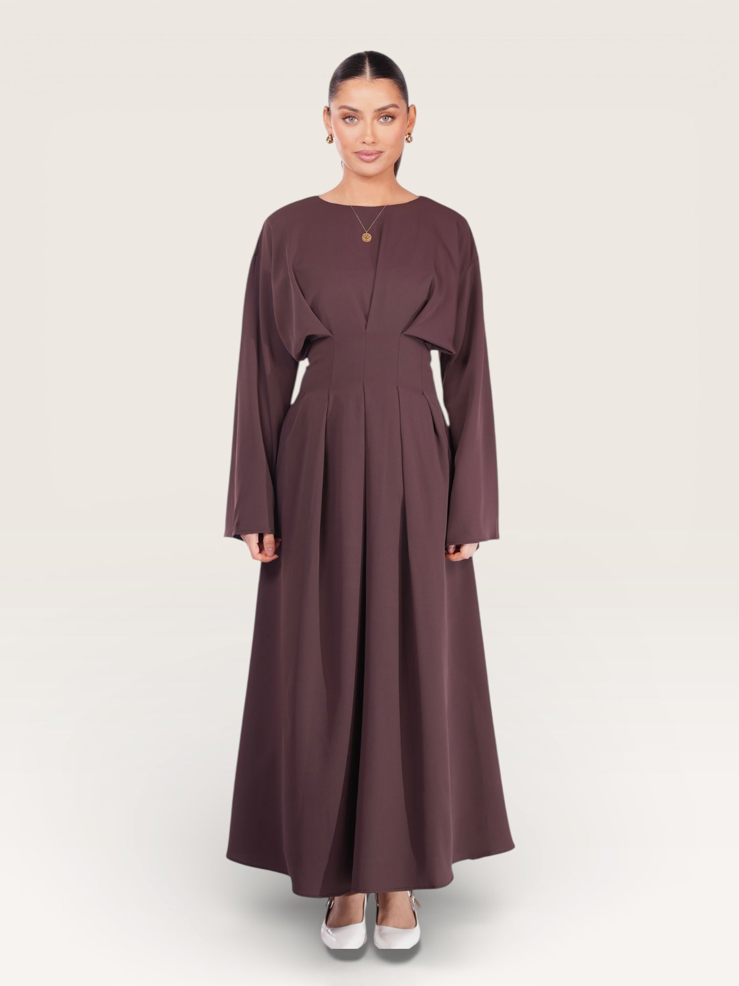 the corset dress - coffee