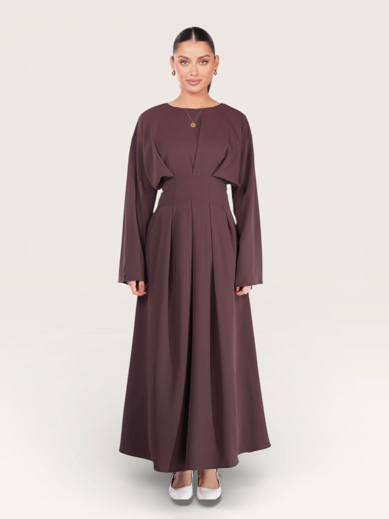 the corset dress - coffee - Losyana.Shop