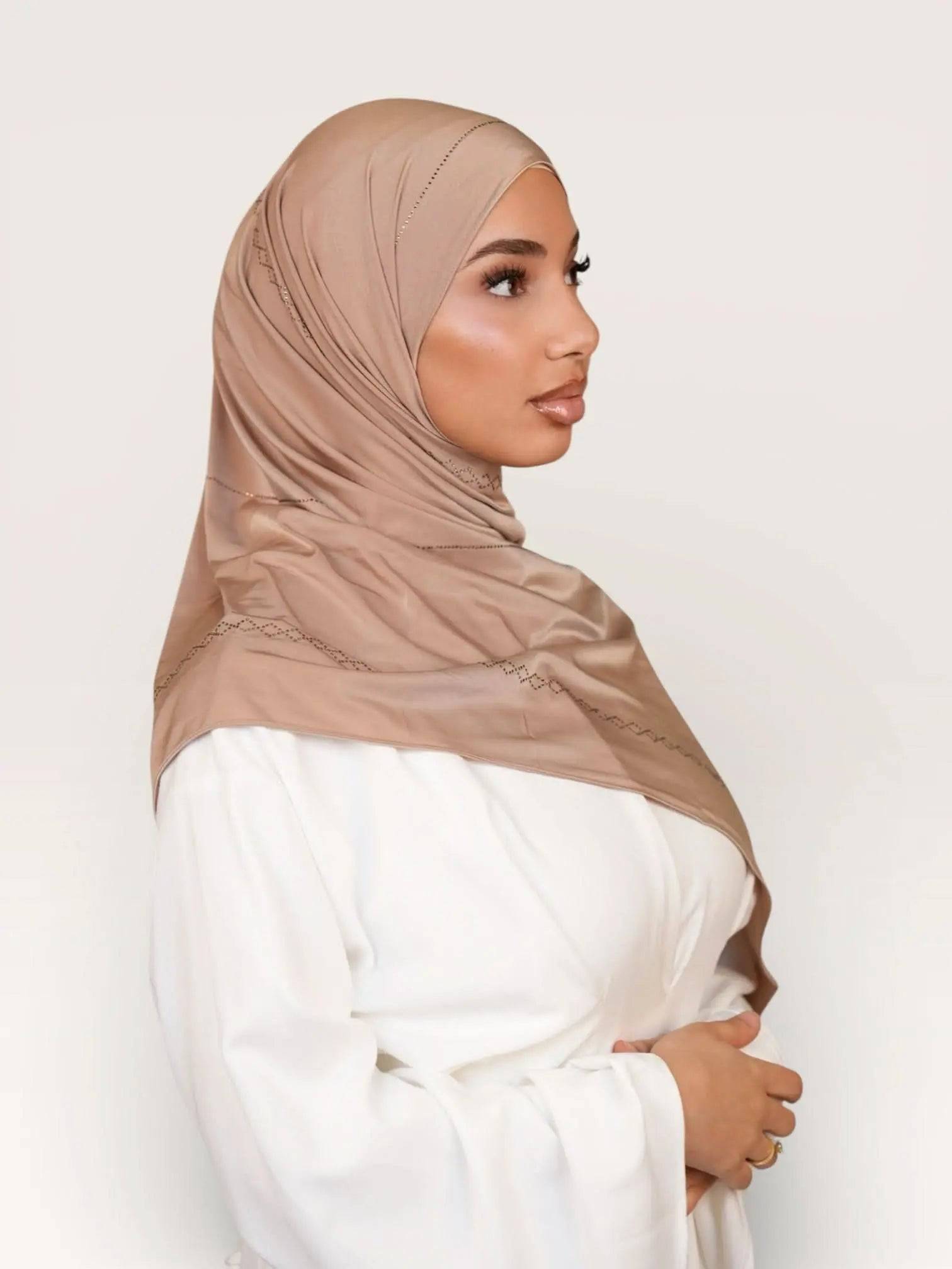 Diamond Satin premium Jersey - sand Losyana.Shop