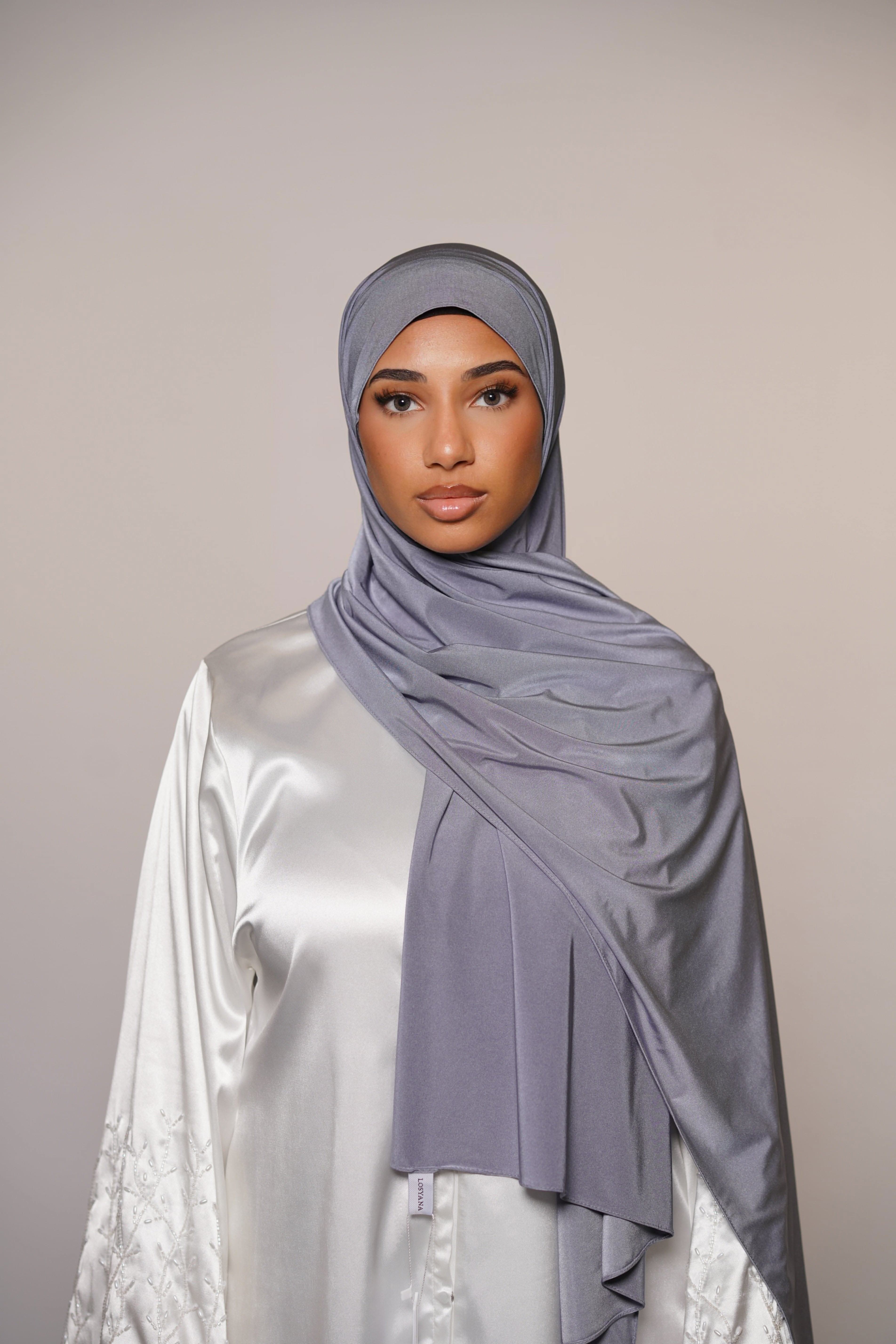 Satin premium jersey - shark - Losyana.Shop