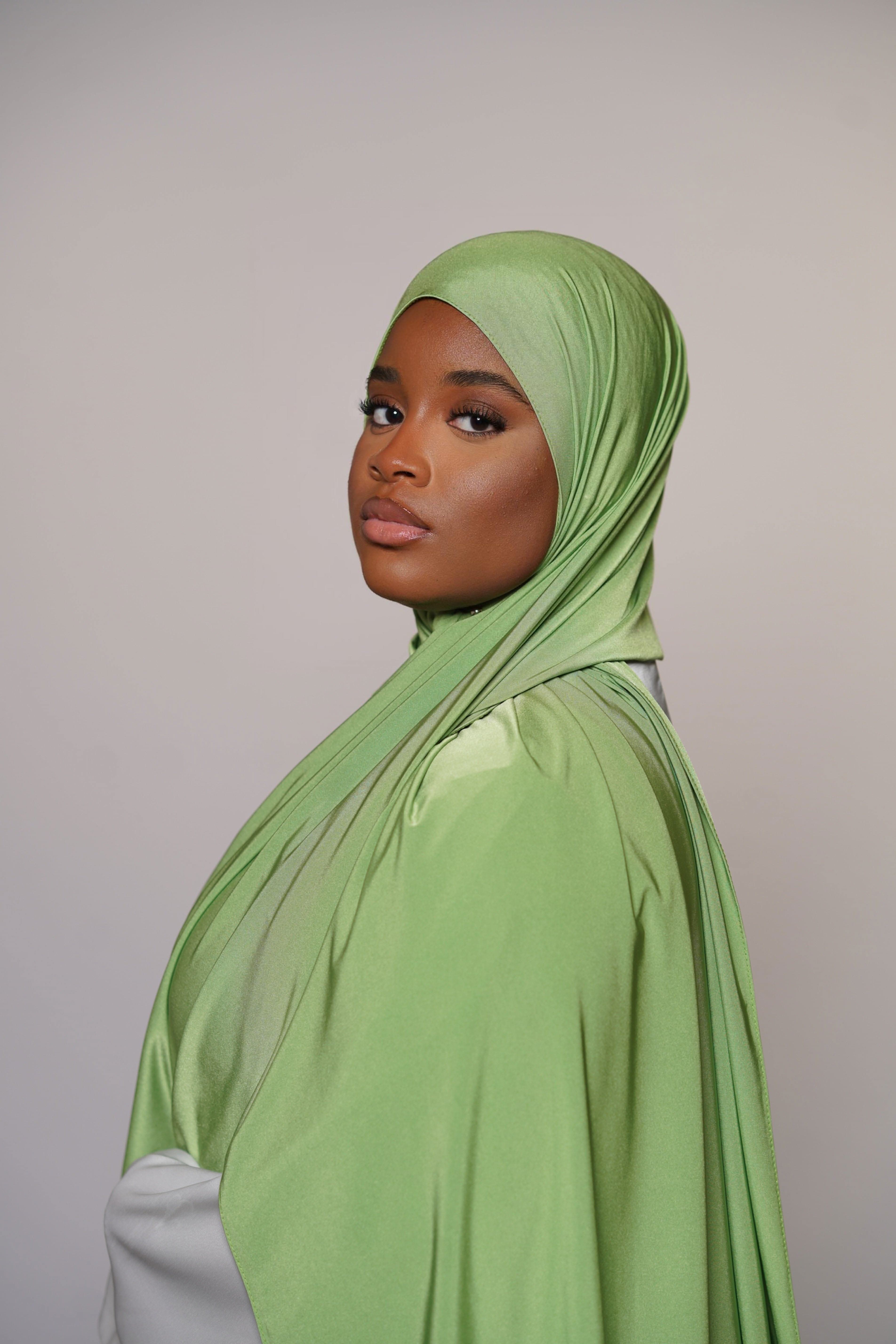 Satin premium jersey - lime - Losyana.Shop