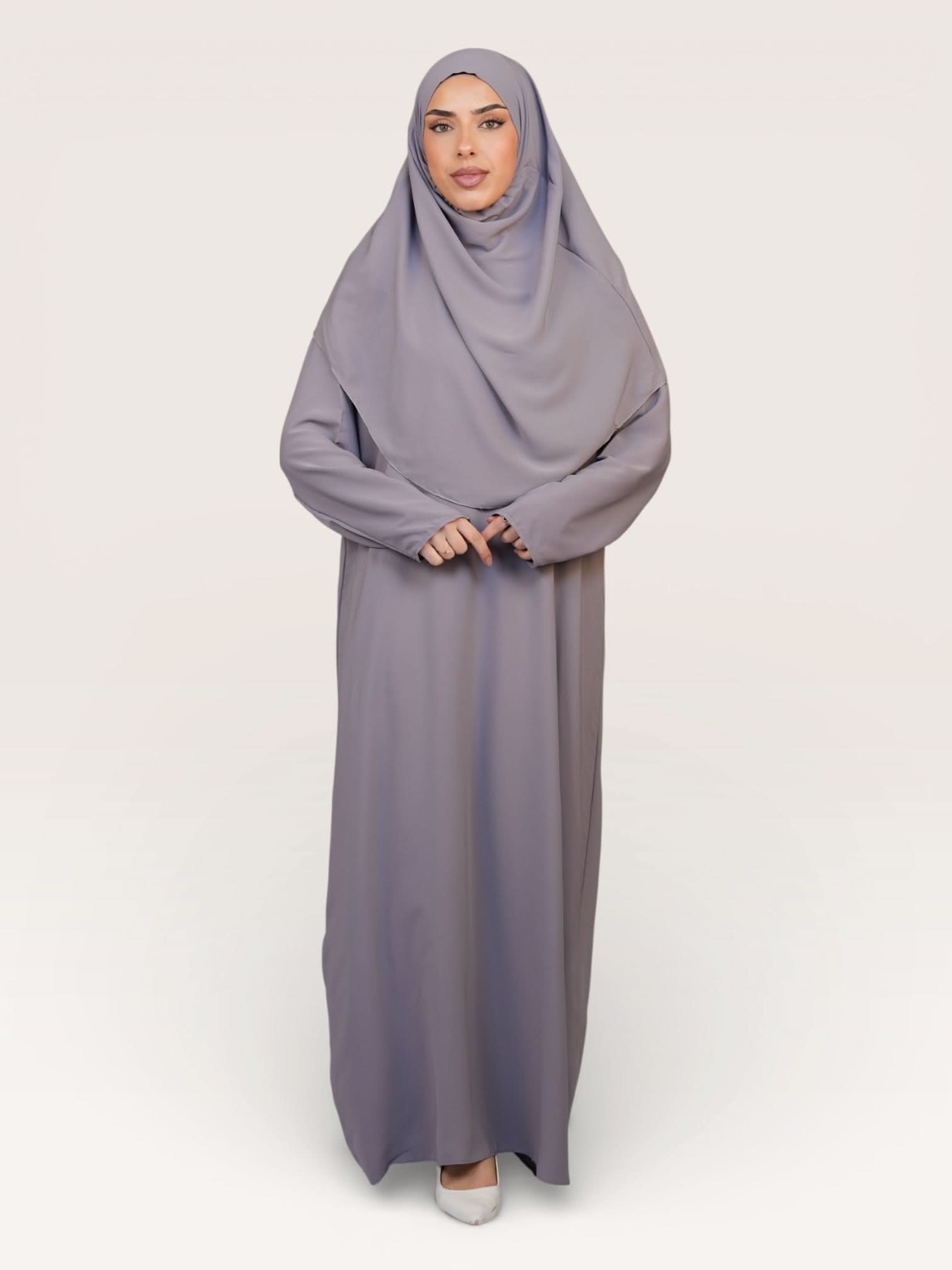 prayer dress medina - grey - Losyana.Shop