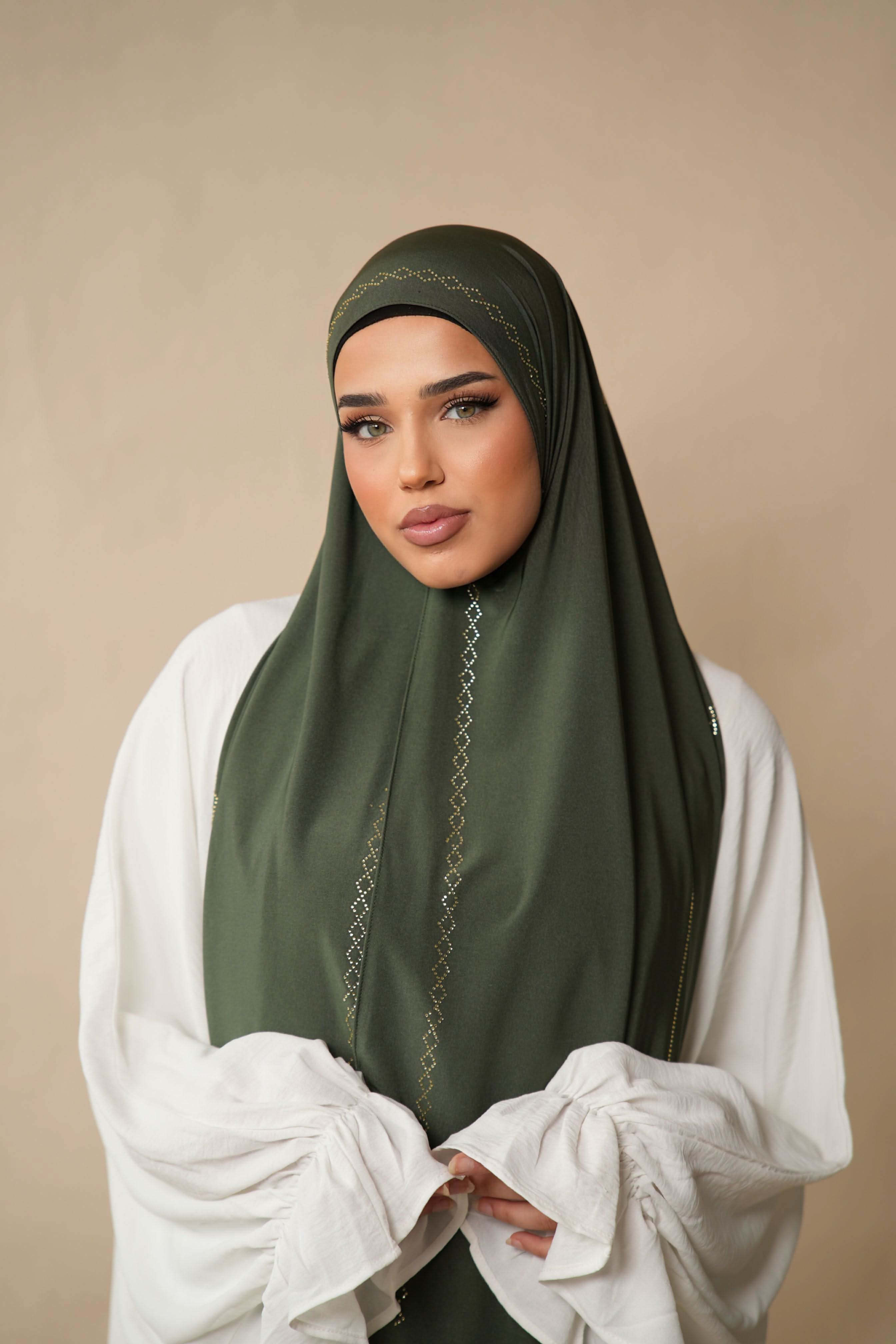 Diamond Satin premium Jersey - Khaki Green - Losyana.Shop