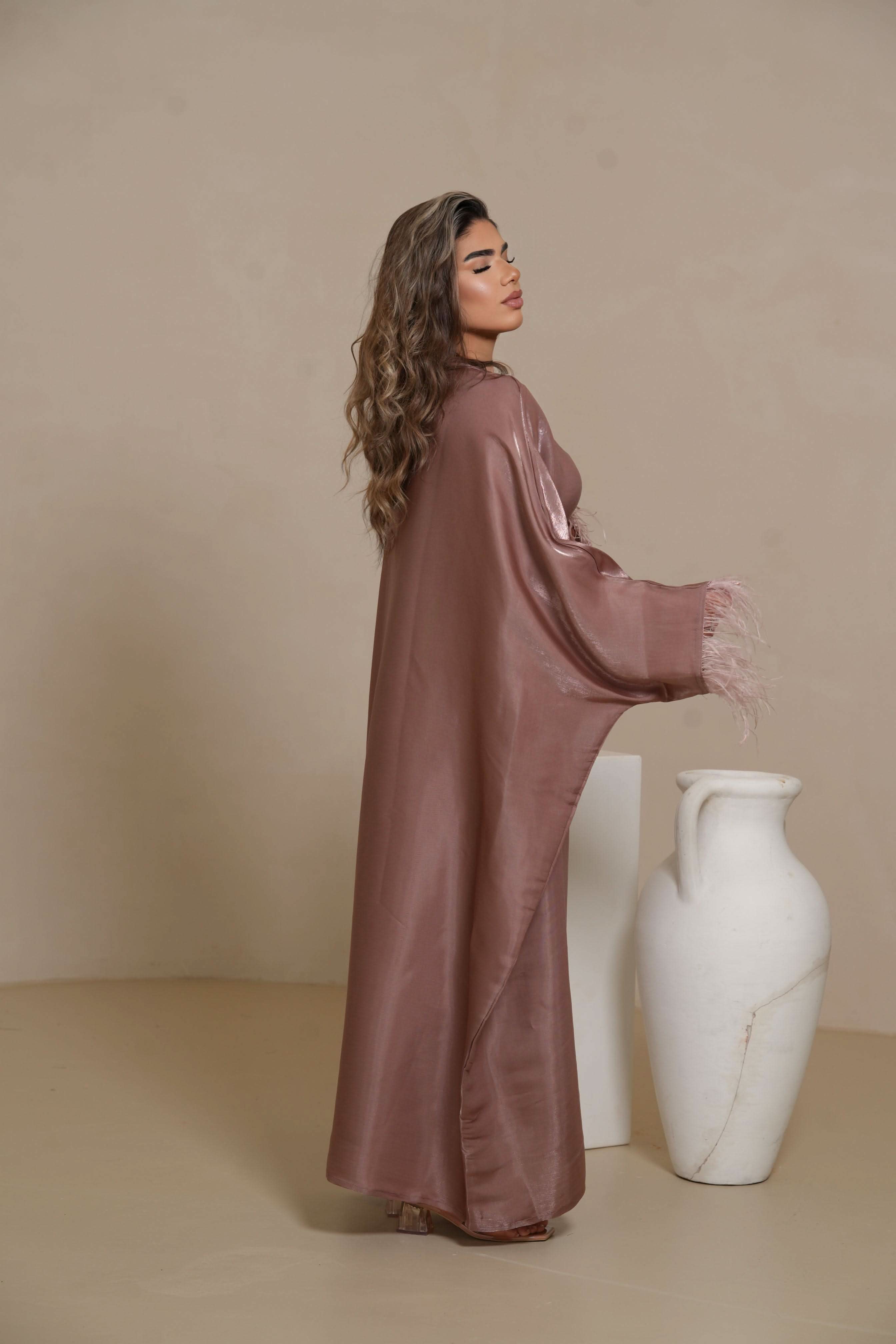 DXB Farasha Abaya - velvet - Losyana.Shop