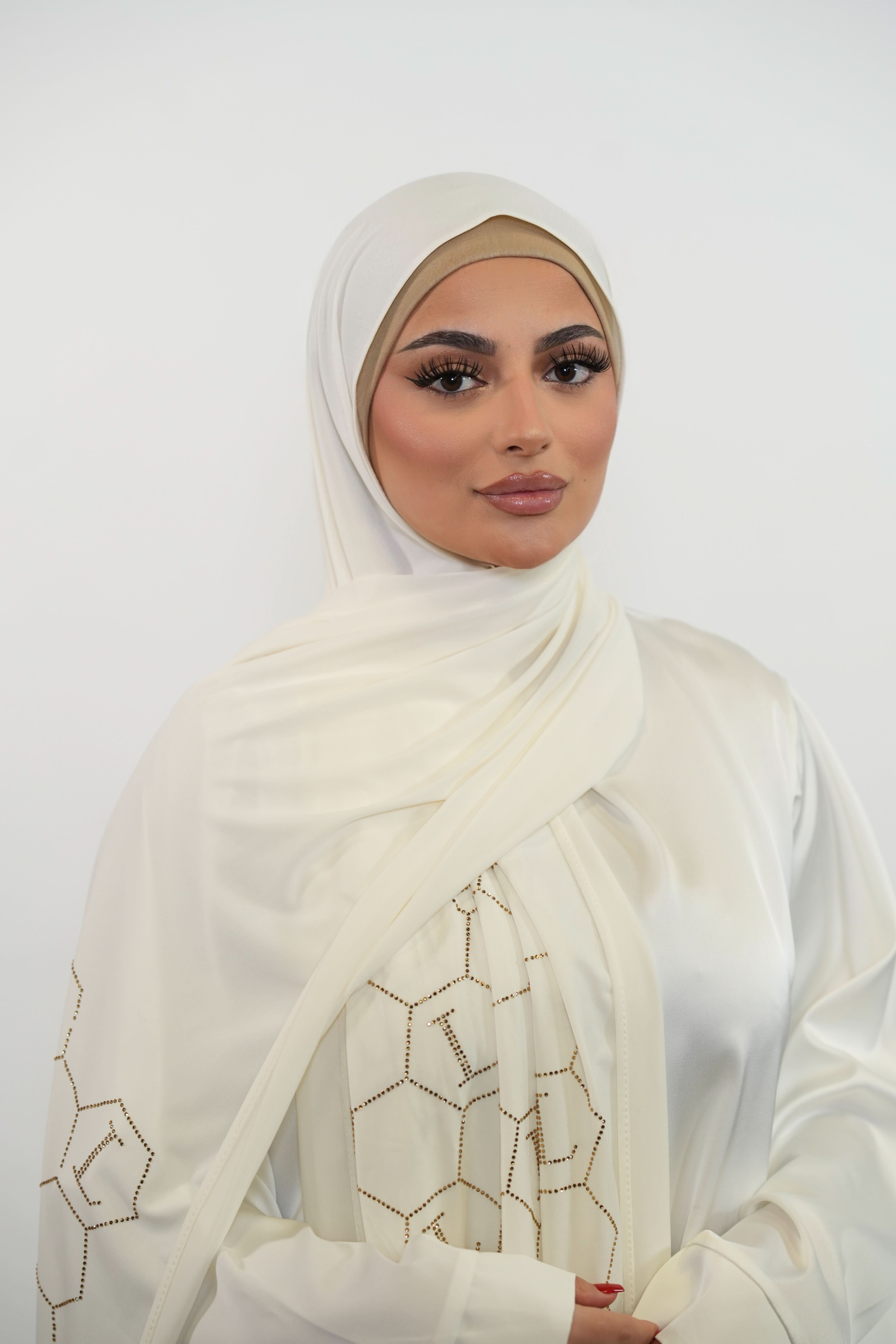 Premium Jersey Strass “L” - cream white - Losyana.Shop