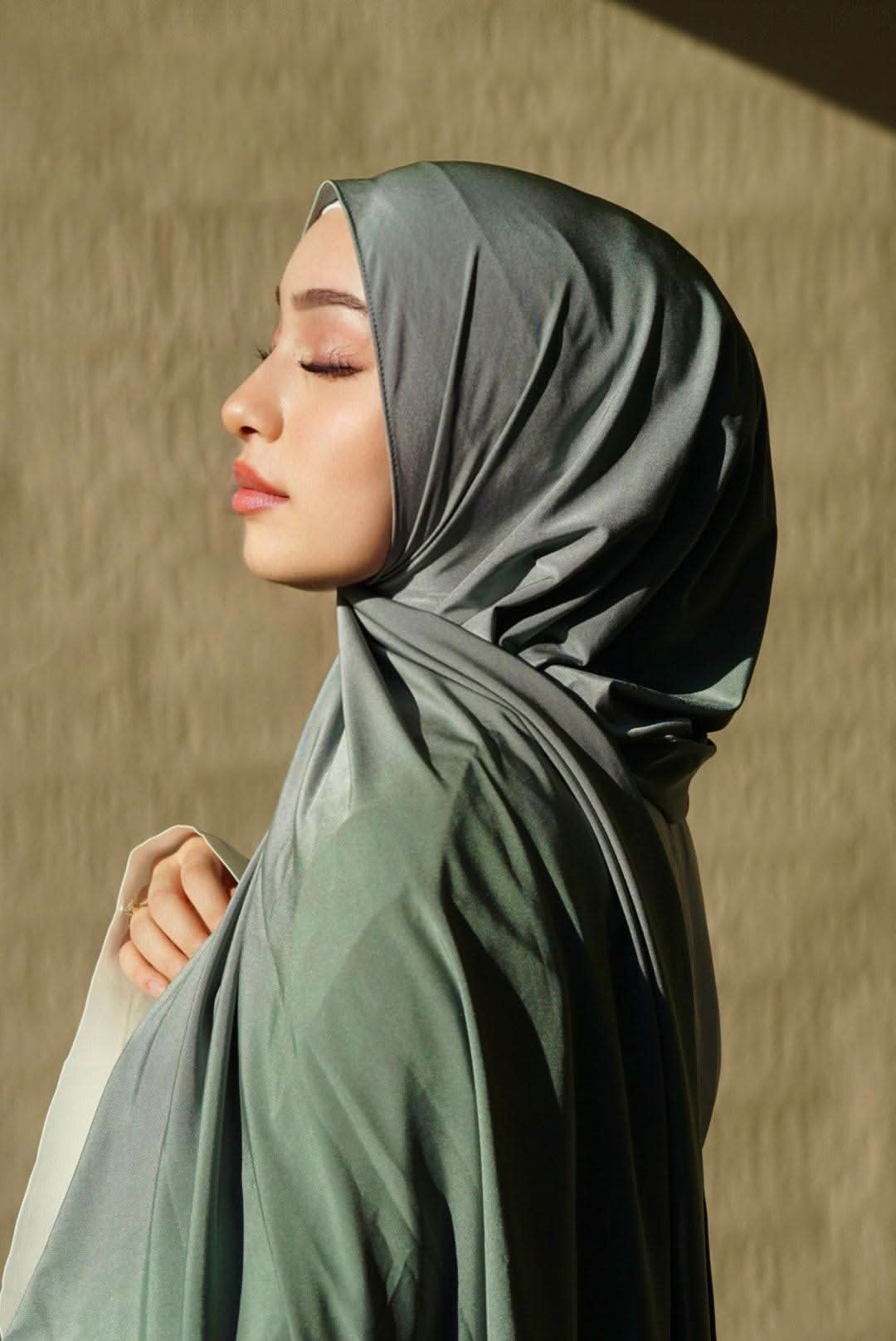 Satin Premium Jersey - olive green - Losyana.Shop