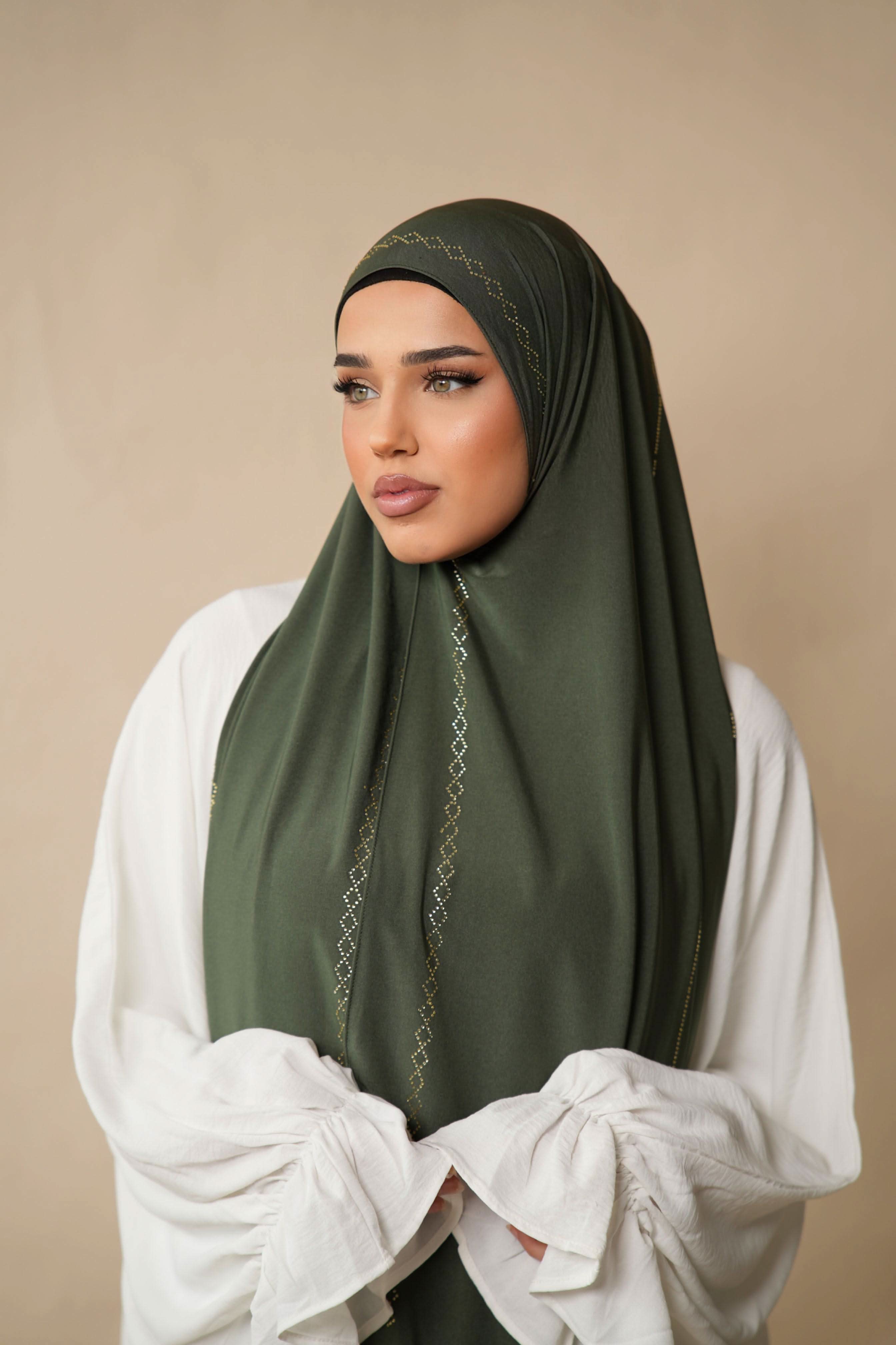 Diamond Satin premium Jersey - Khaki Green - Losyana.Shop