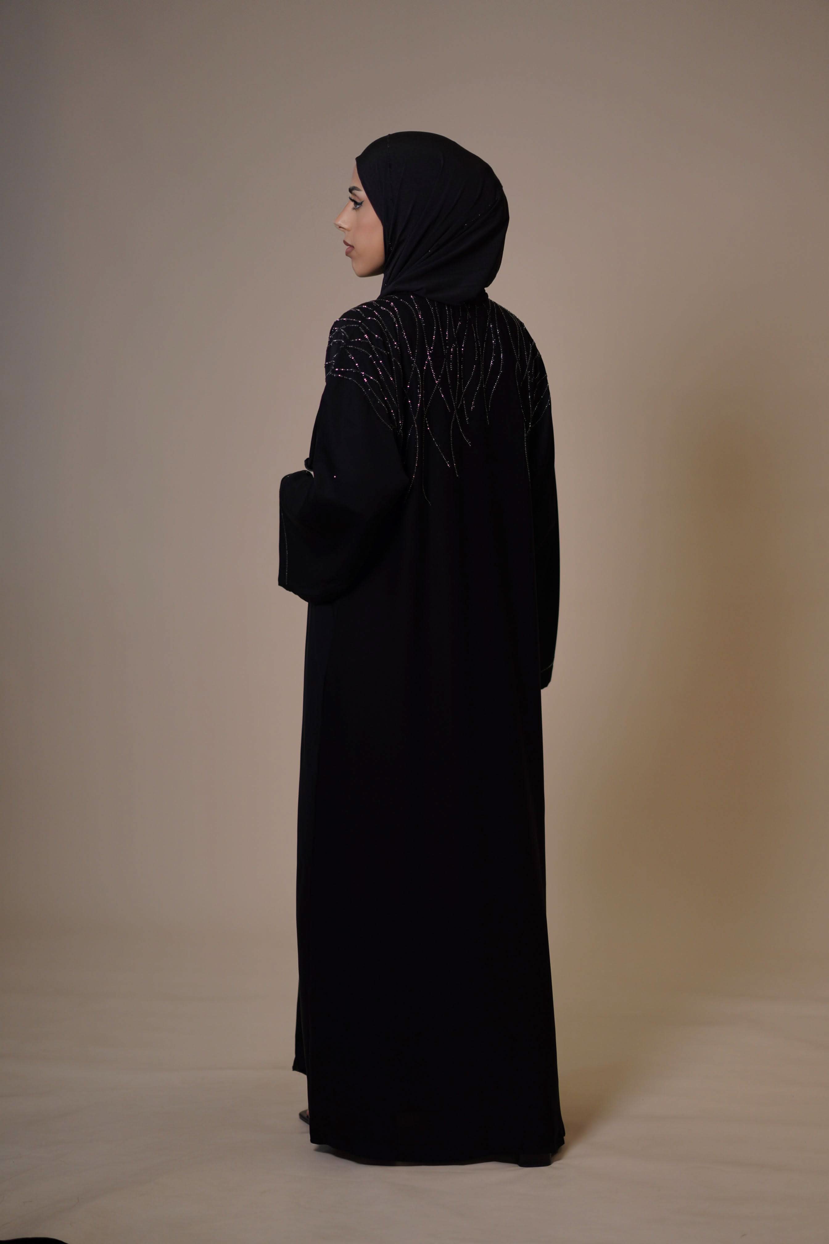 Outlet Emirate abaya - black - Losyana.Shop