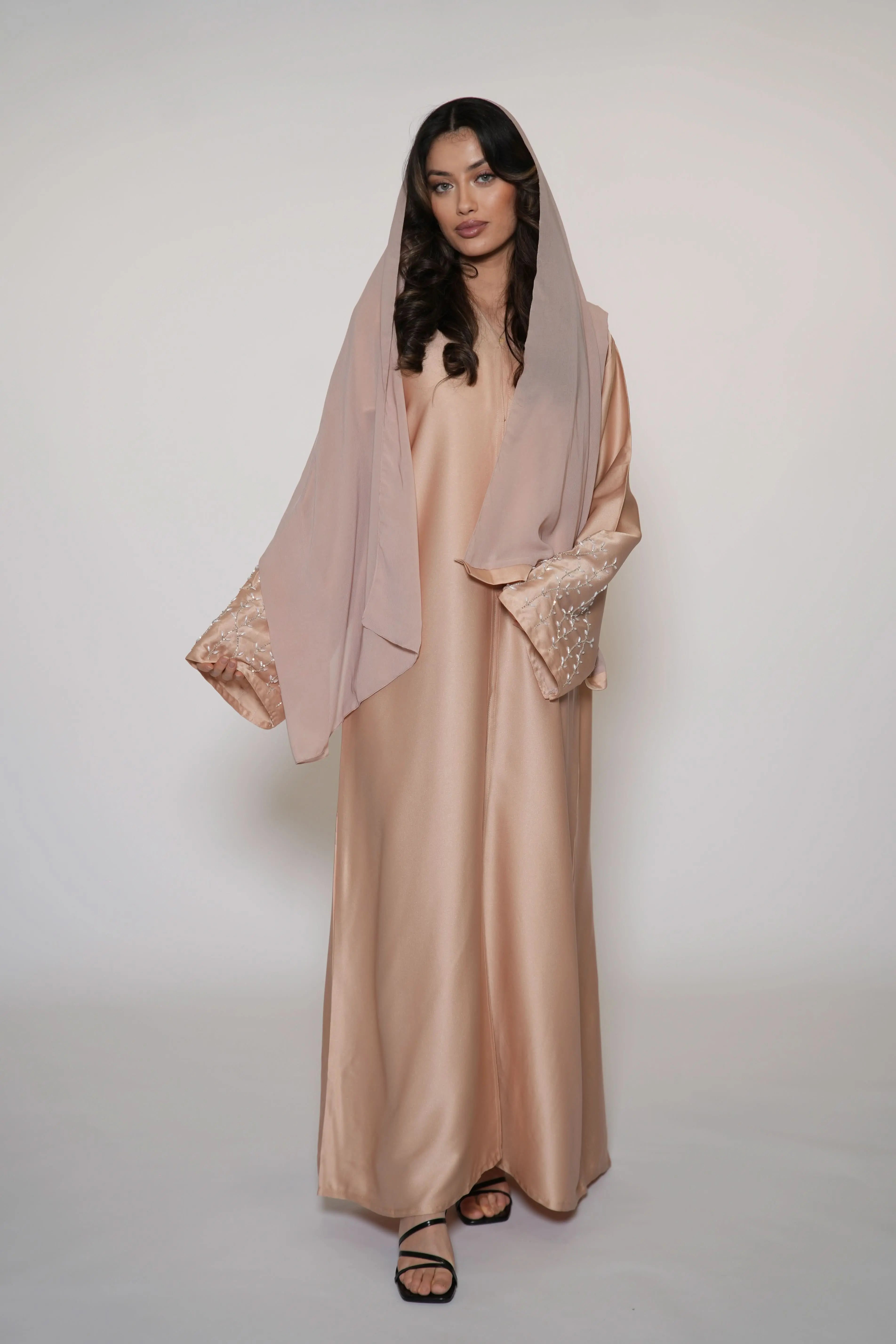 Mira Abaya - light orange - Losyana.Shop