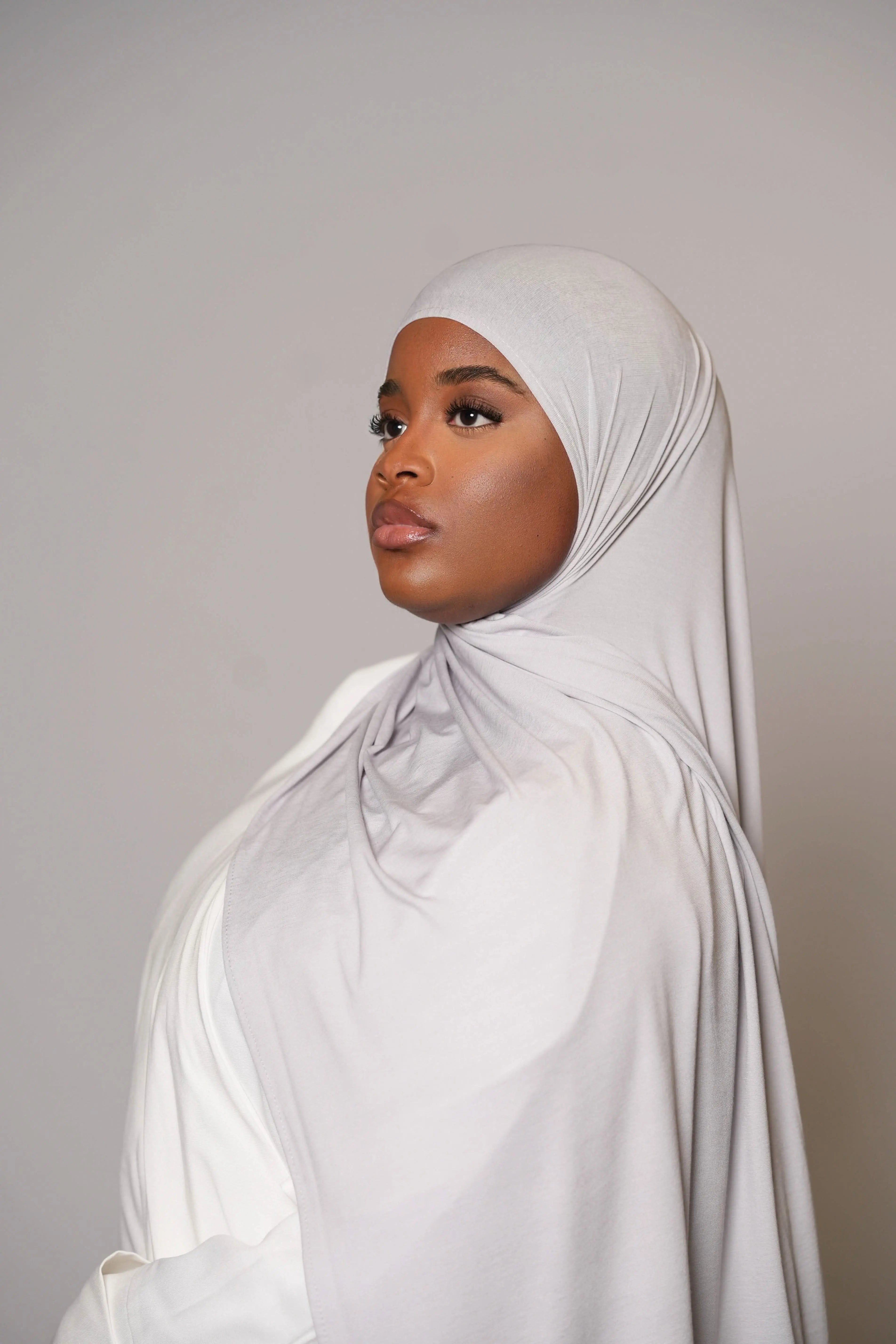 Premium Bamboo Jersey - silvery white - Losyana.Shop