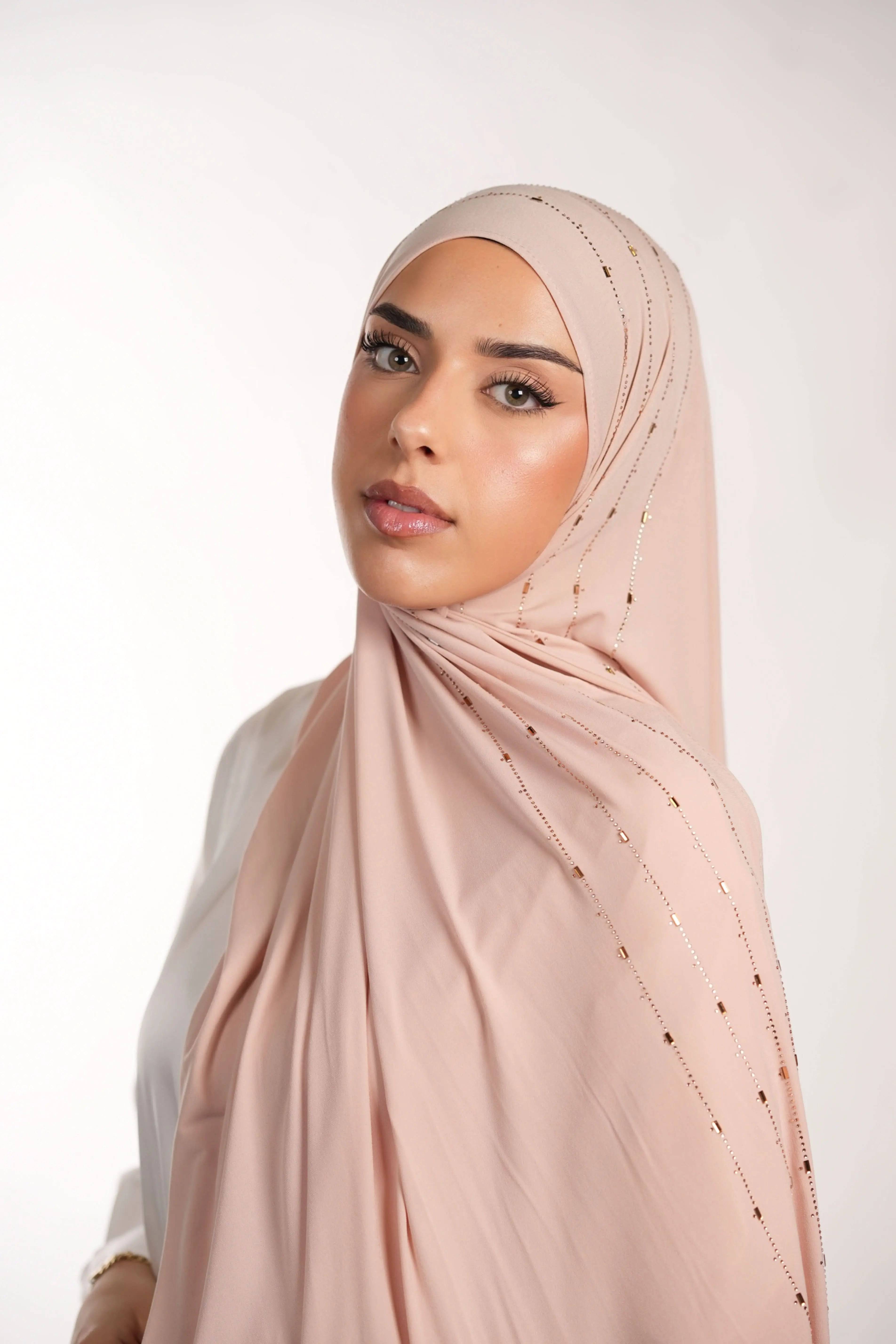 Premium Jersey Strass - light rose - Losyana.Shop