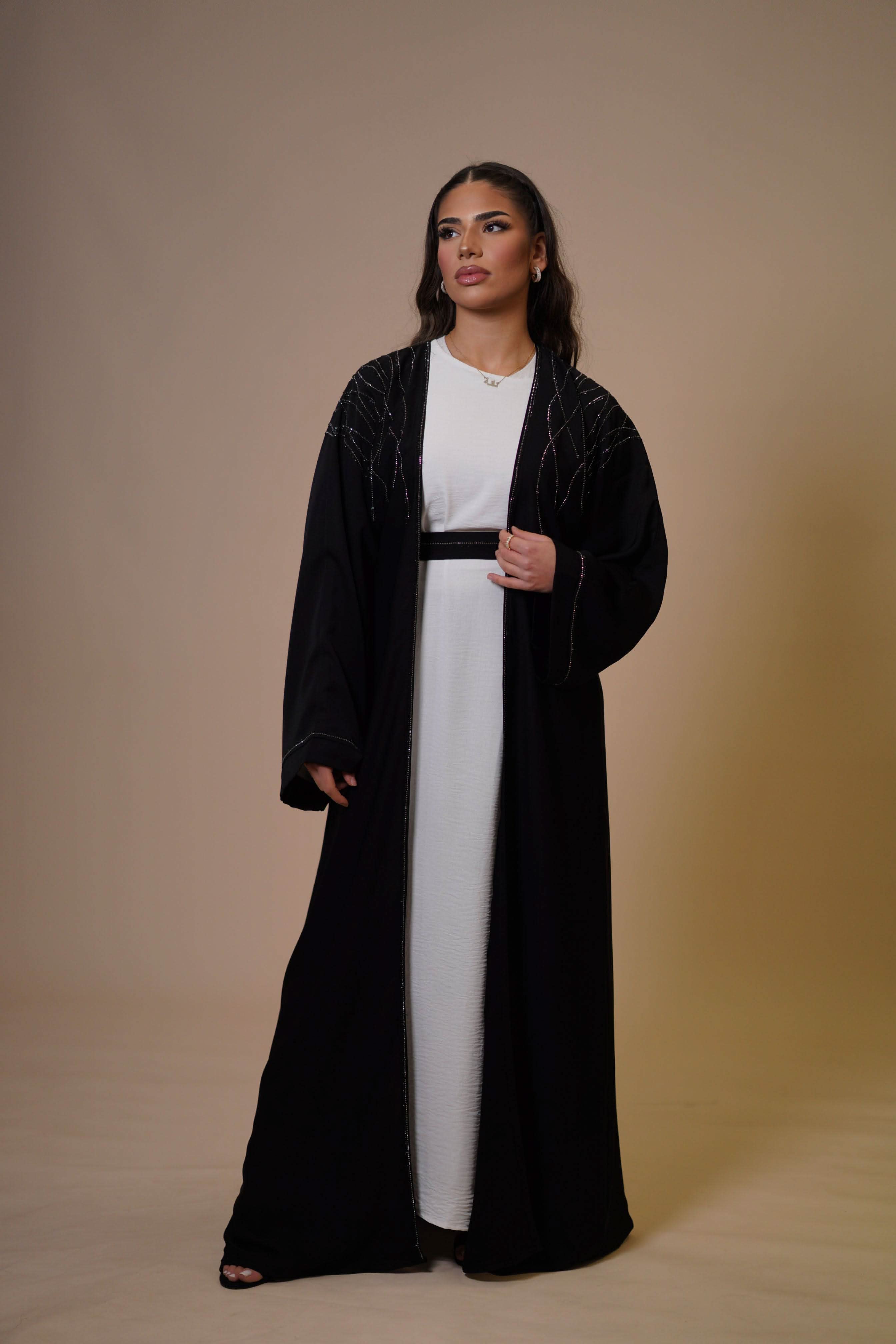 Outlet Emirate abaya - black - Losyana.Shop