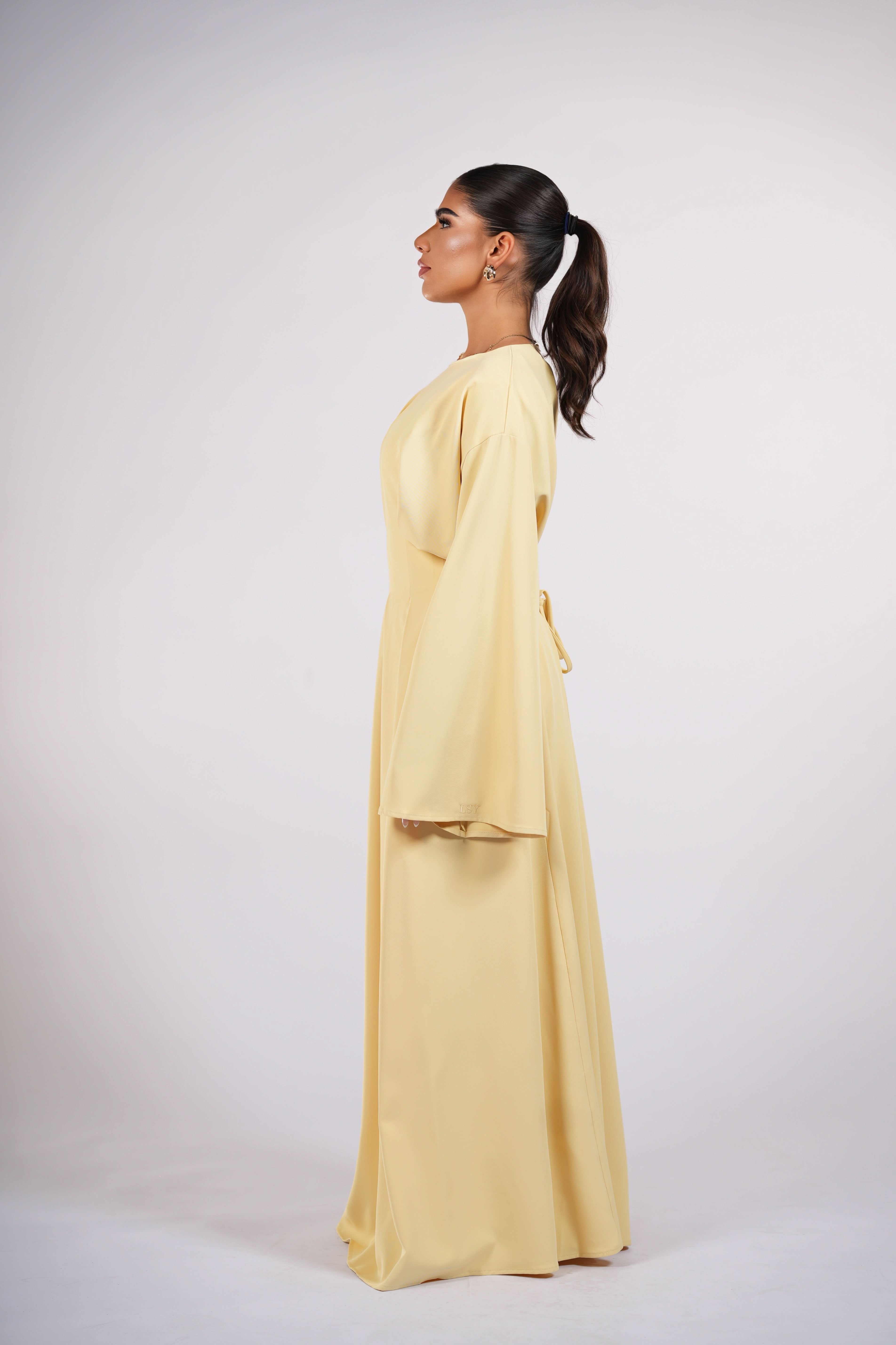 the corset dress - butter yellow - Losyana.Shop
