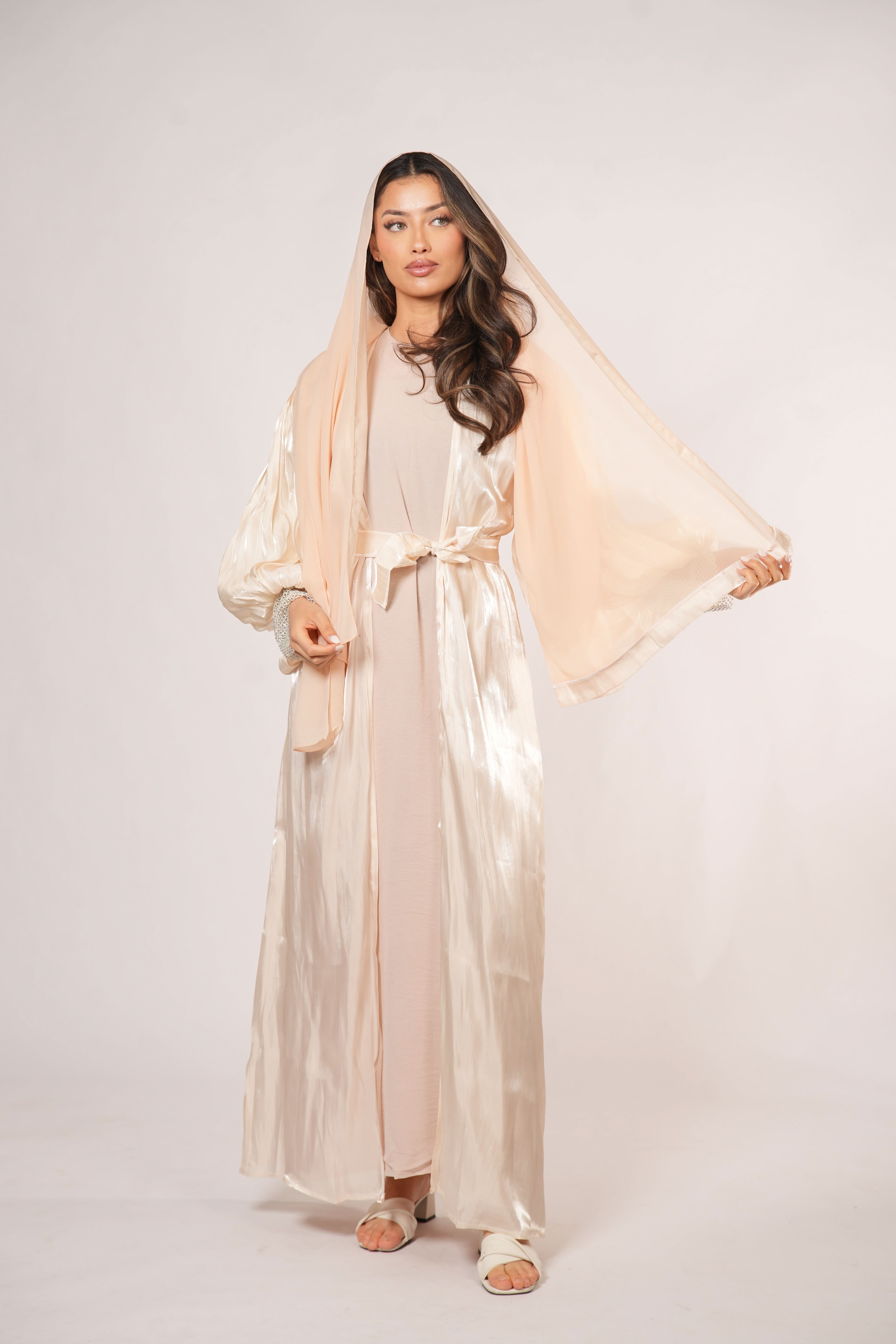 Dubai abaya - light beige - Losyana.Shop