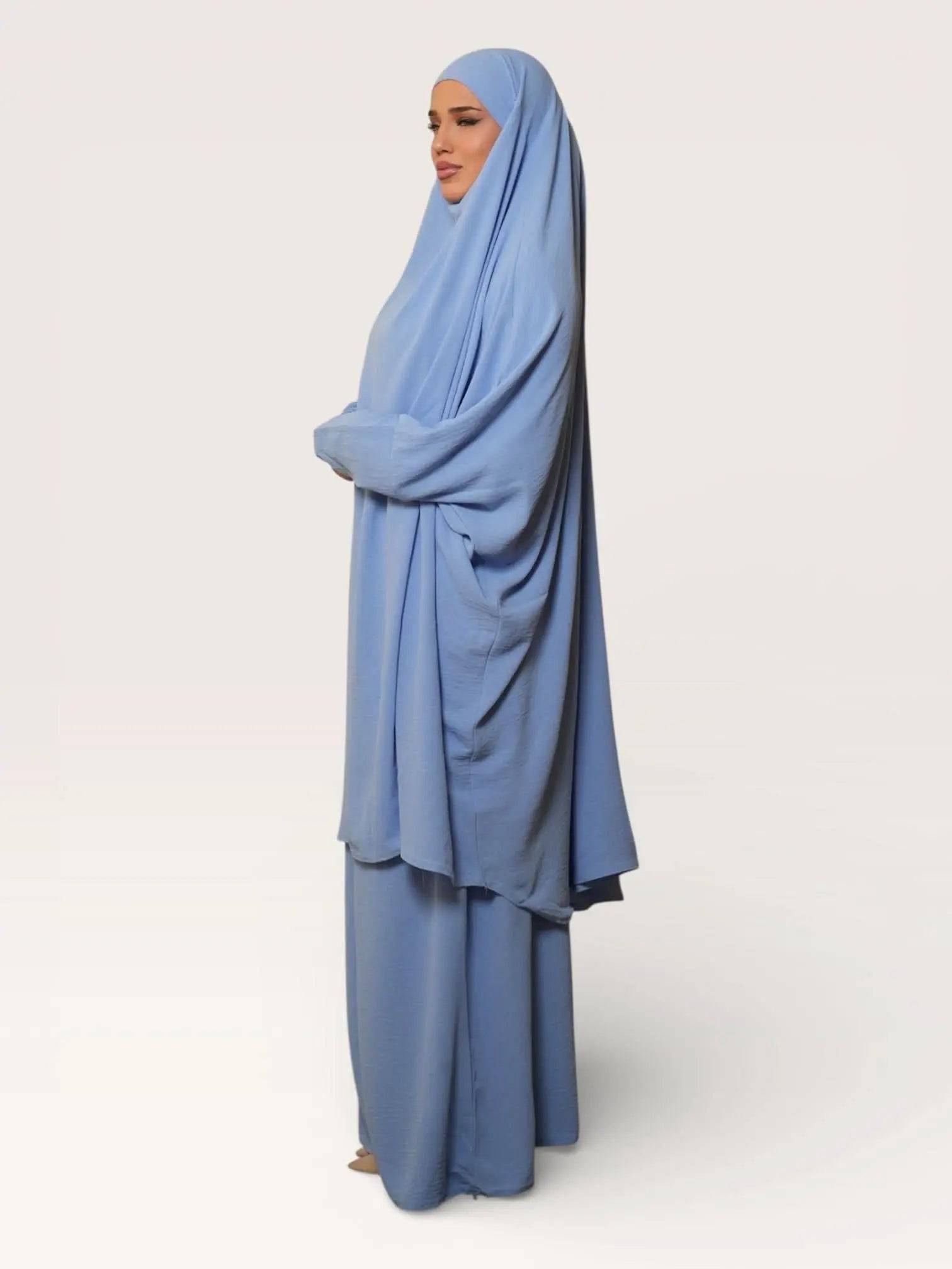 jazz jilbab - baby blue - Losyana.Shop