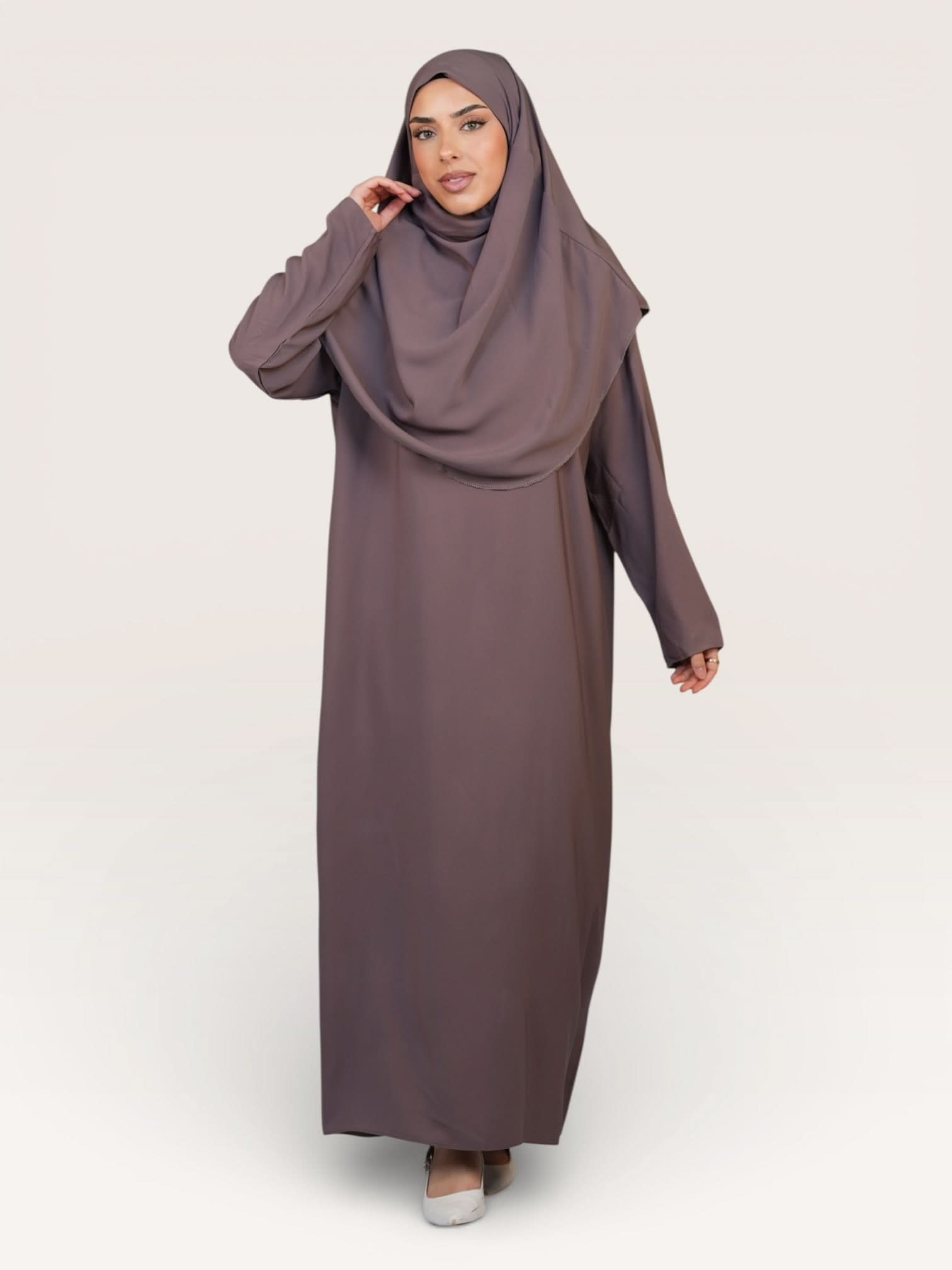 prayer dress medina - mocca - Losyana.Shop