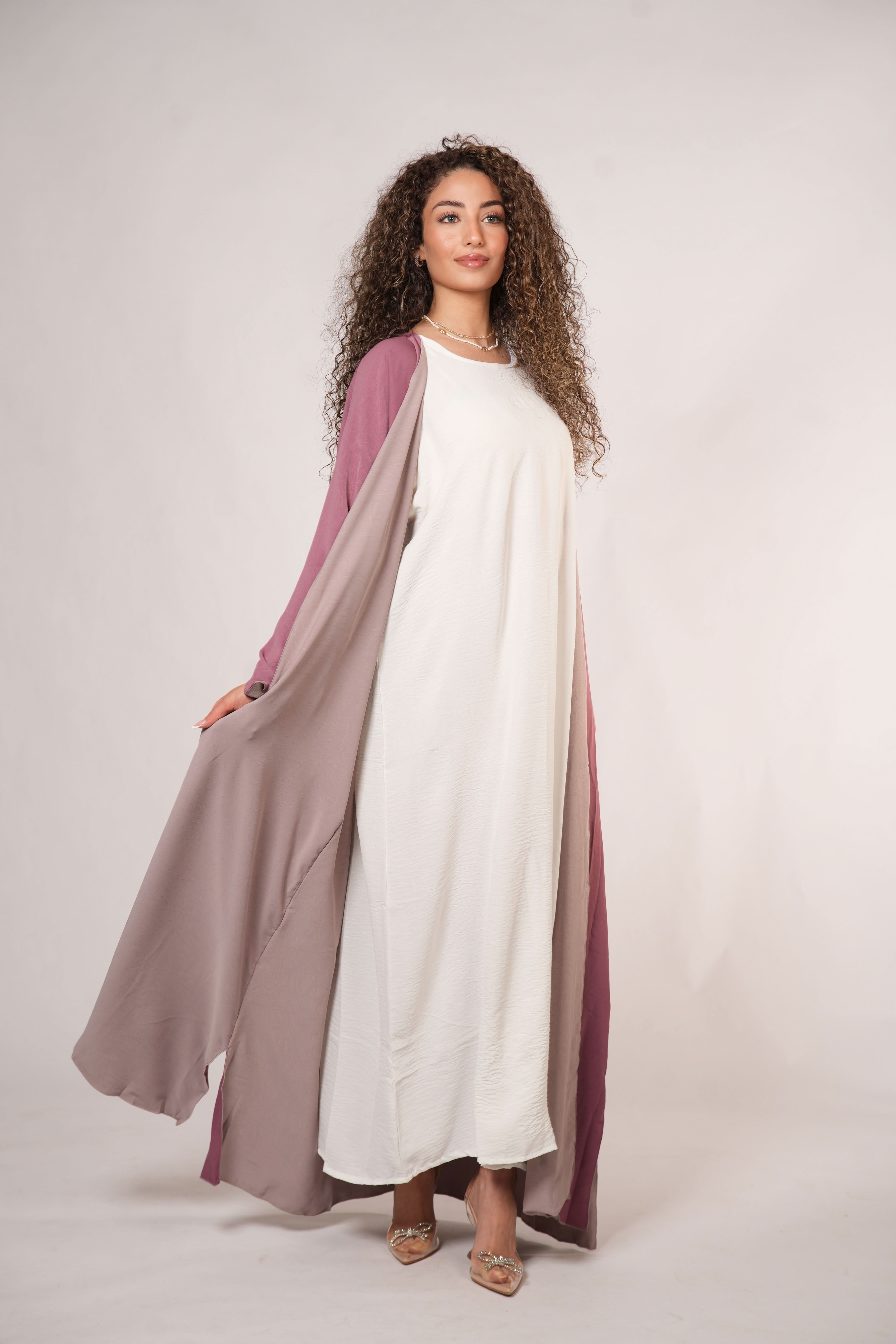 2 in 1 Abaya - rose/pink - Losyana.Shop