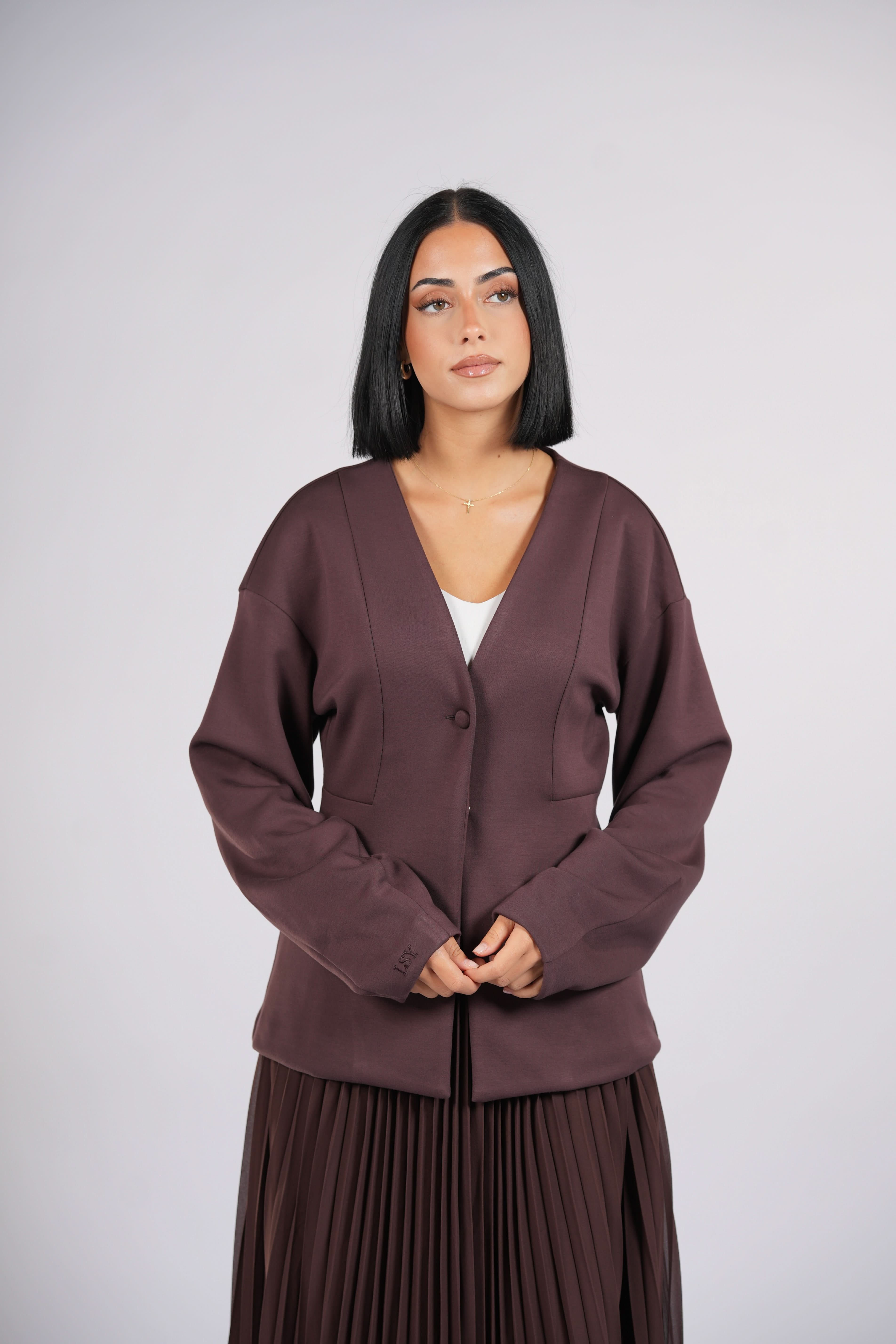 opera blazer - espresso - Losyana.Shop