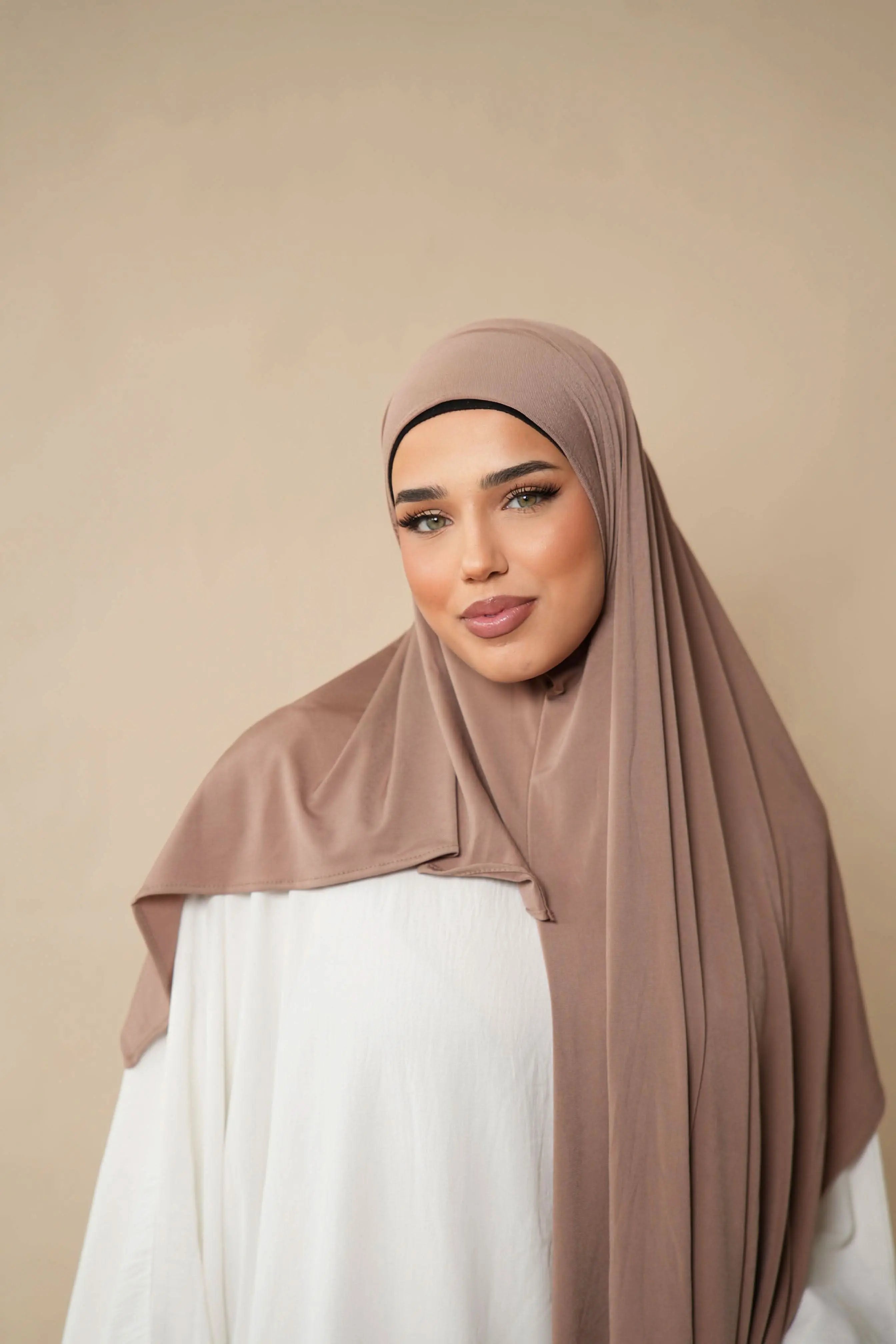 Premium Jersey to go - dark taupe - Losyana.Shop