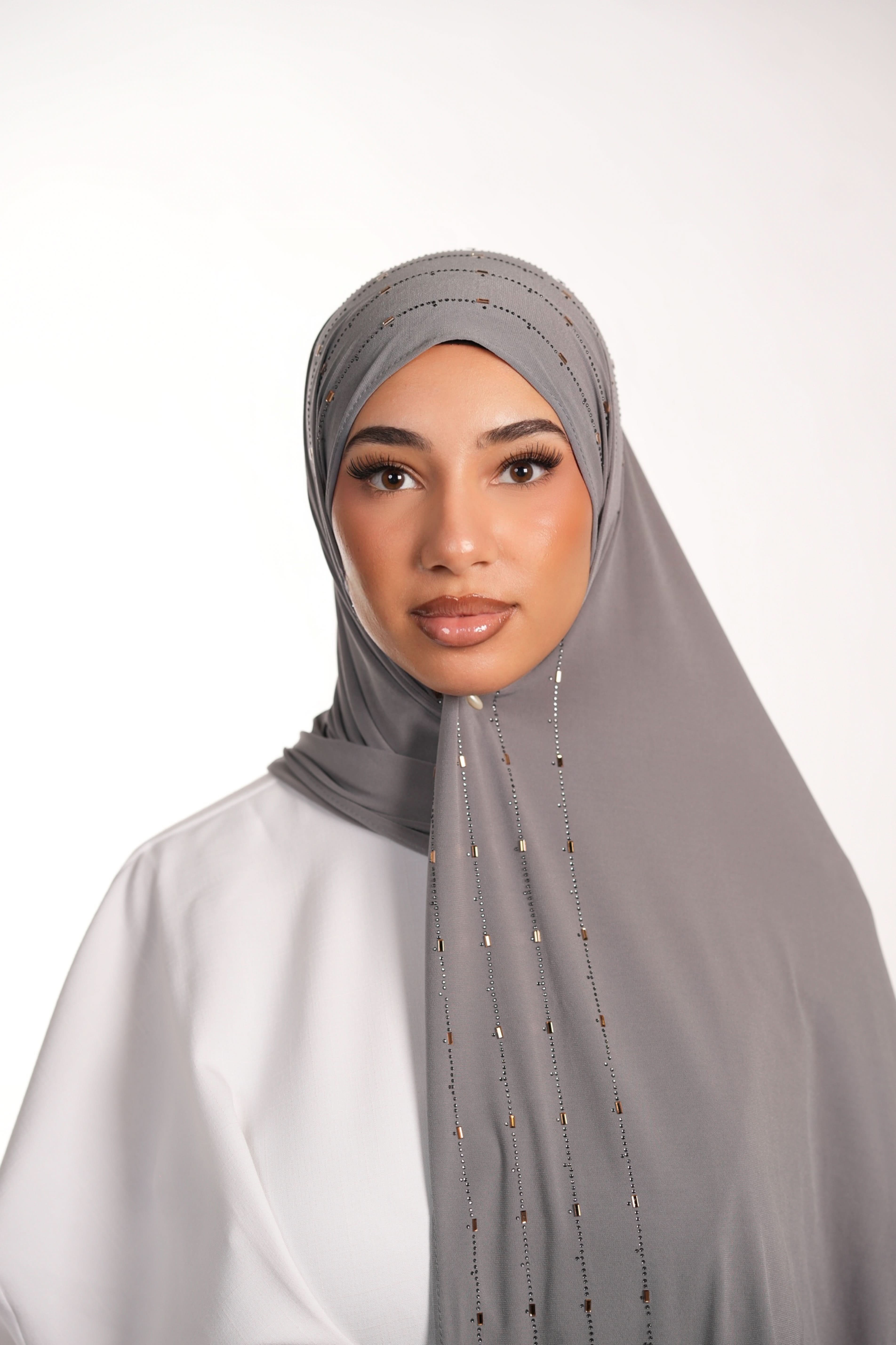 Premium Jersey Strass - grey - Losyana.Shop