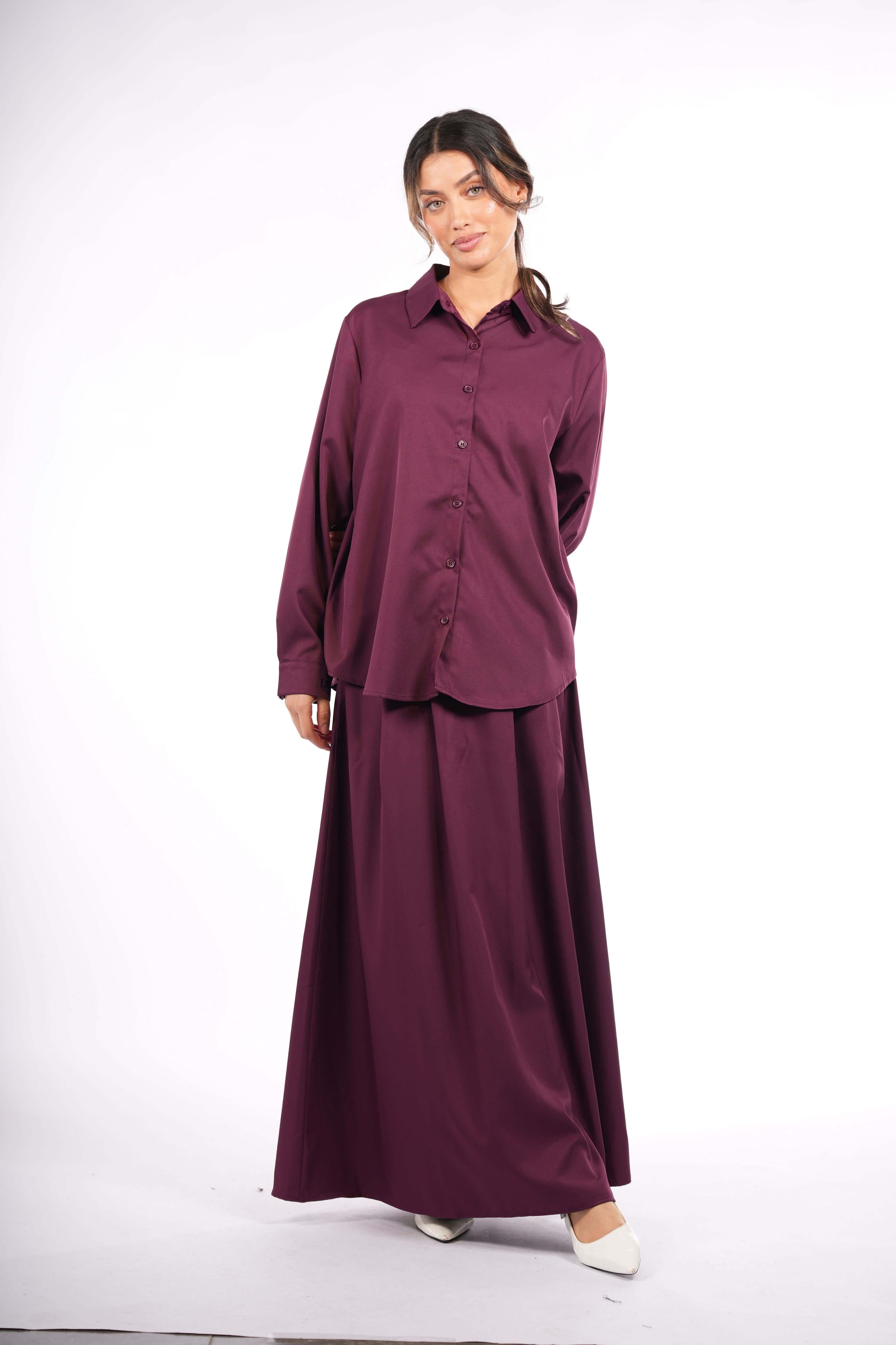 timeless blouse - eggplant - Losyana.Shop
