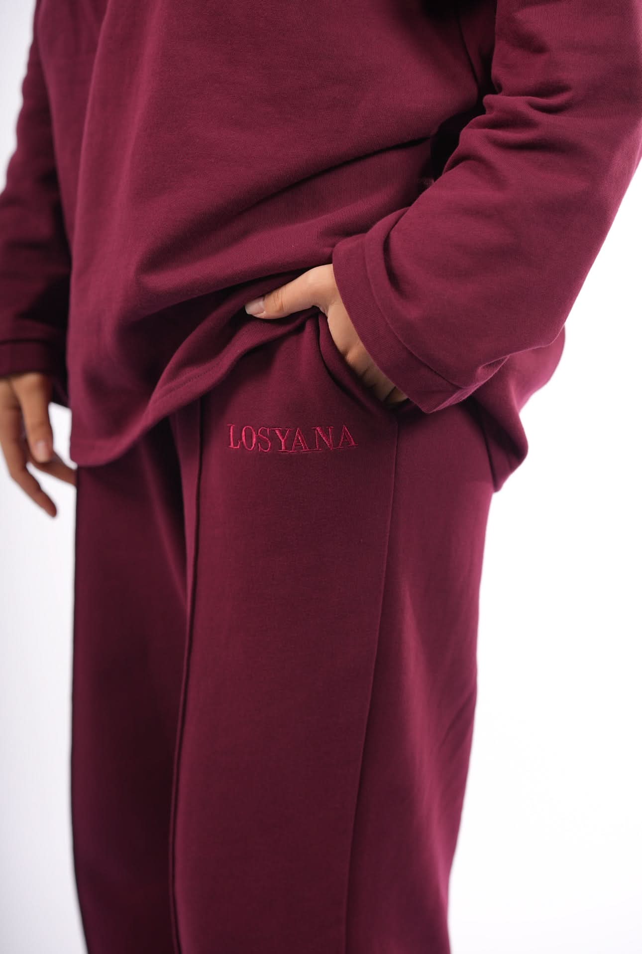 Lounge and Gym set - bordeaux - Losyana.Shop