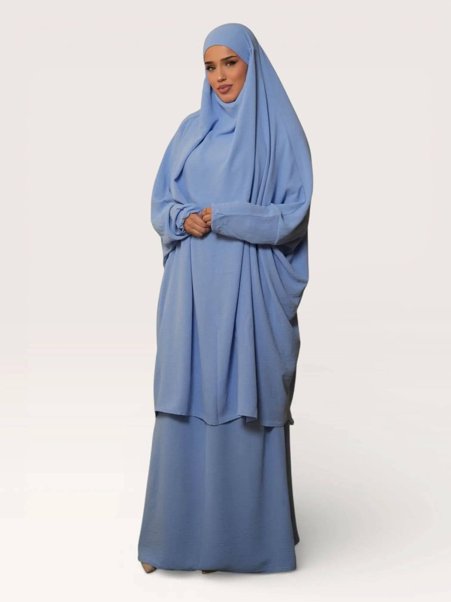 jazz jilbab - baby blue - Losyana.Shop