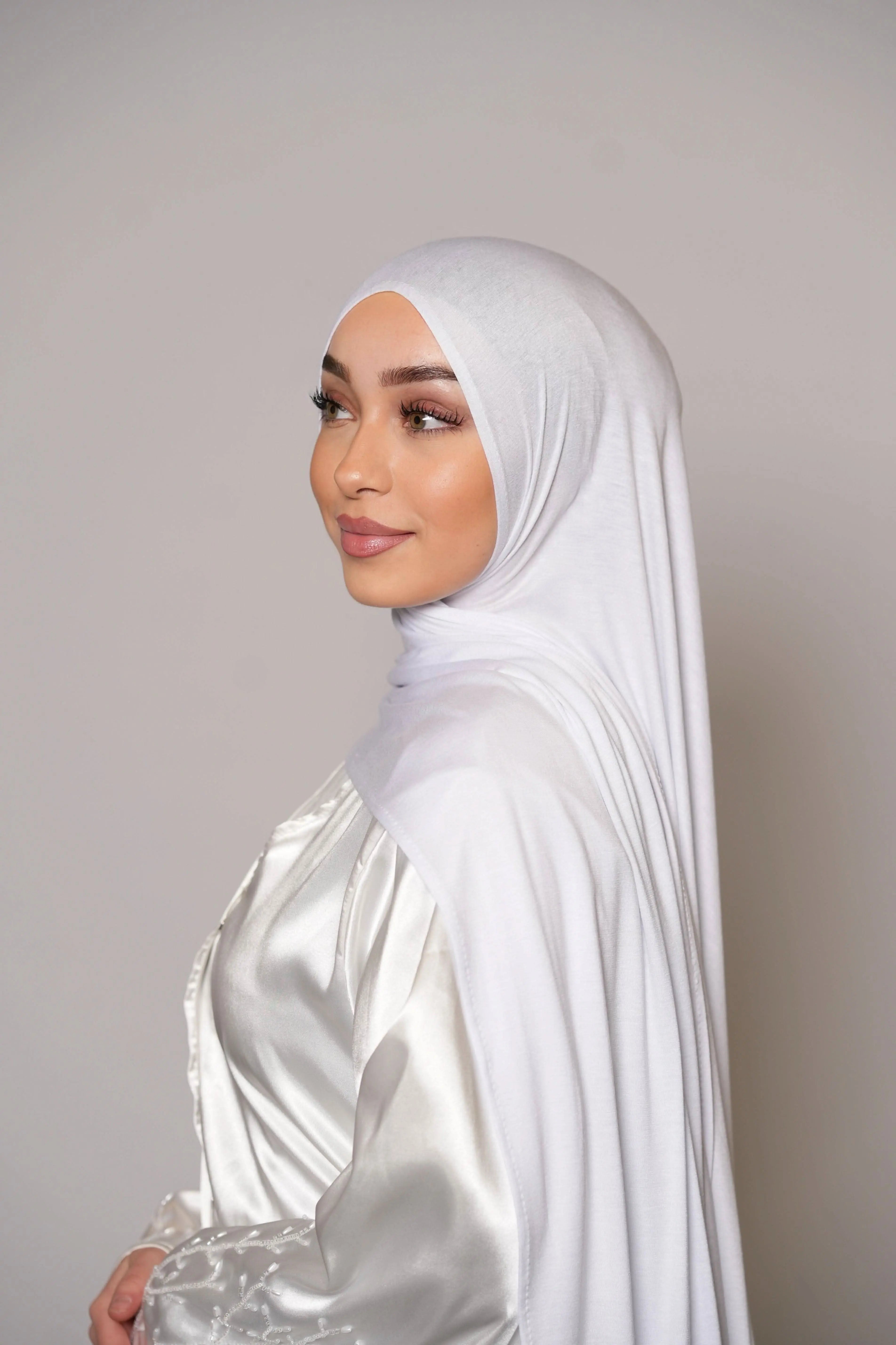 Premium Bamboo Jersey - white - Losyana.Shop