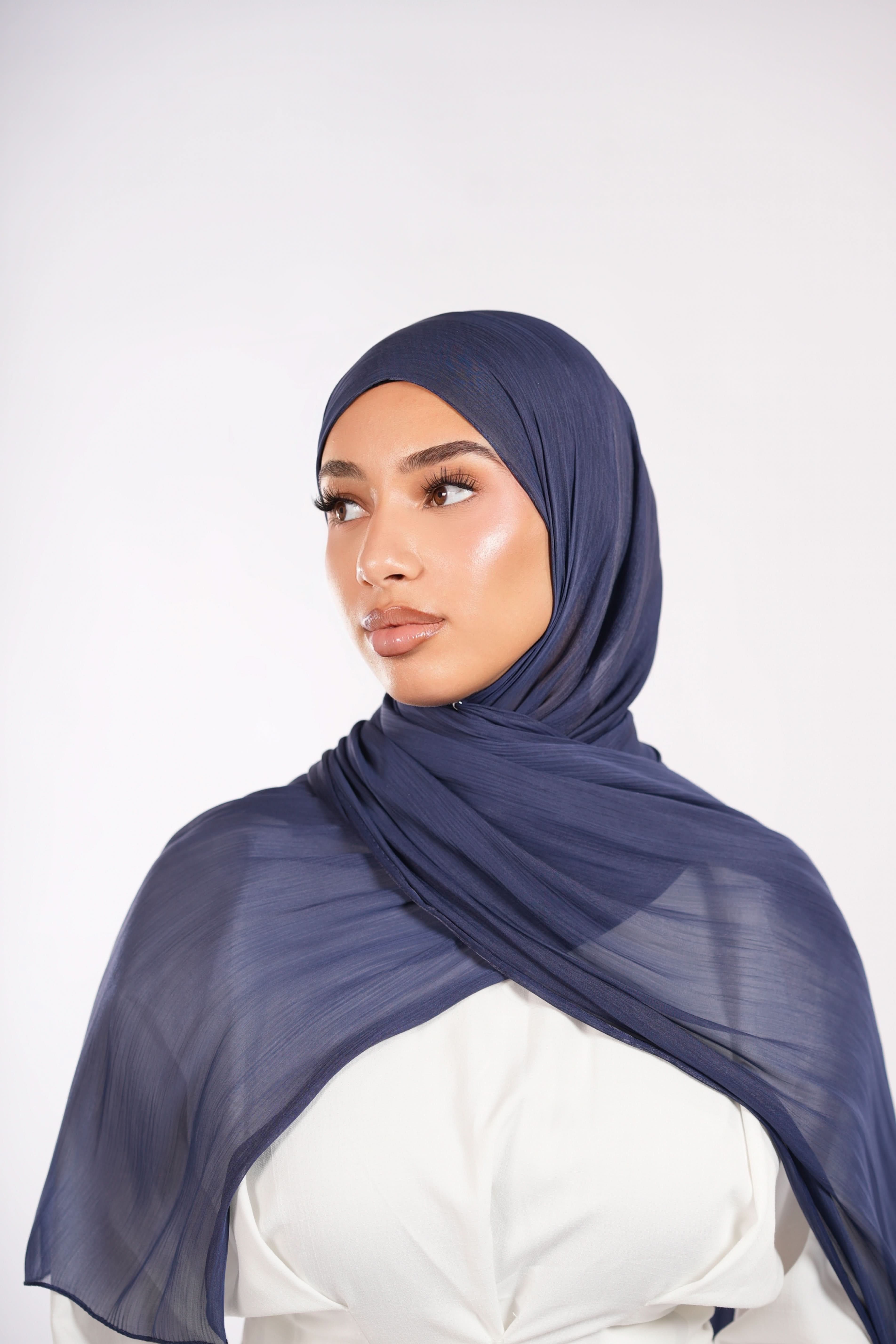 Organza Hijab - Navy - Losyana.Shop