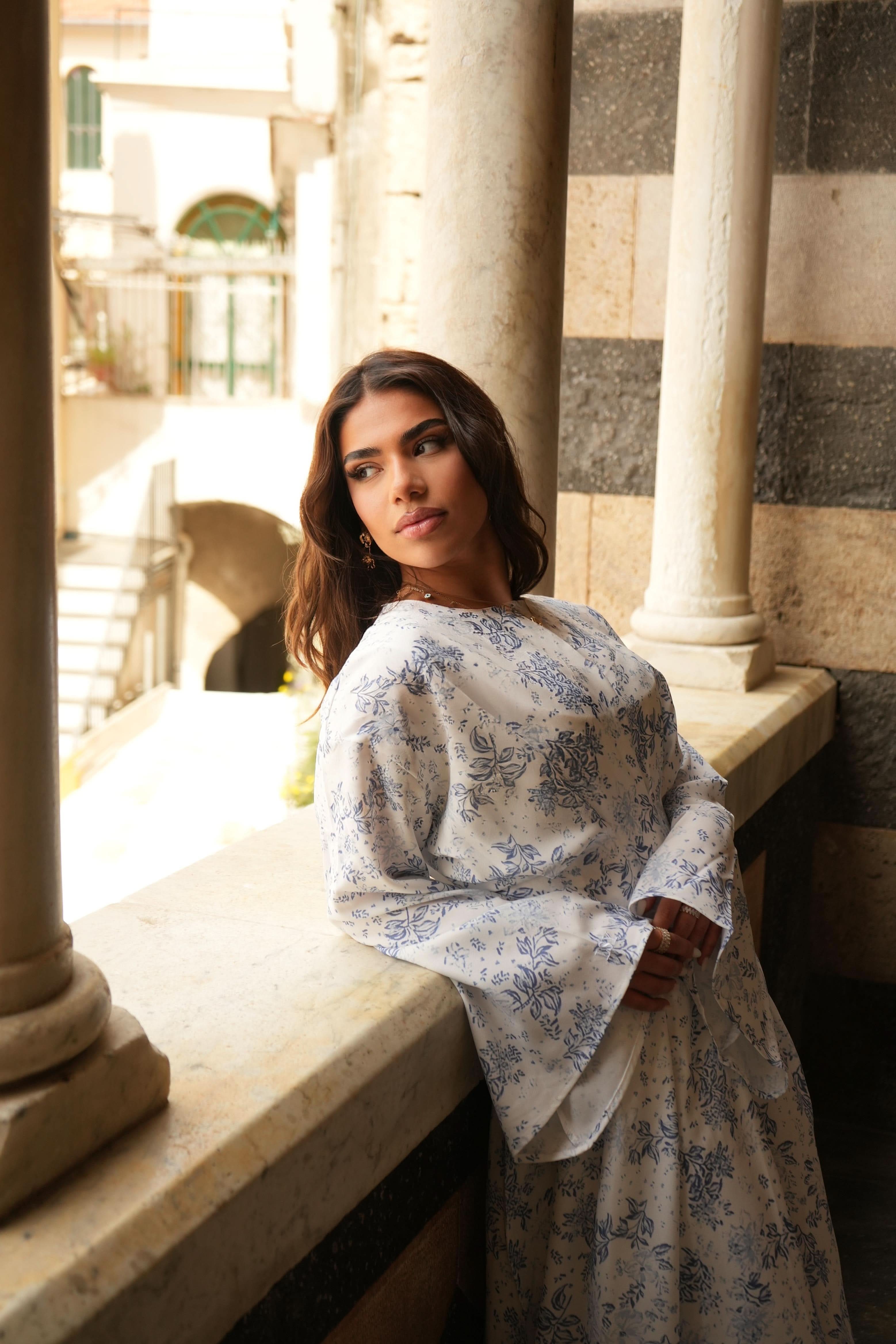 LA BALLEZA CORSET DRESS - AMALFI GARDEN - Losyana.Shop