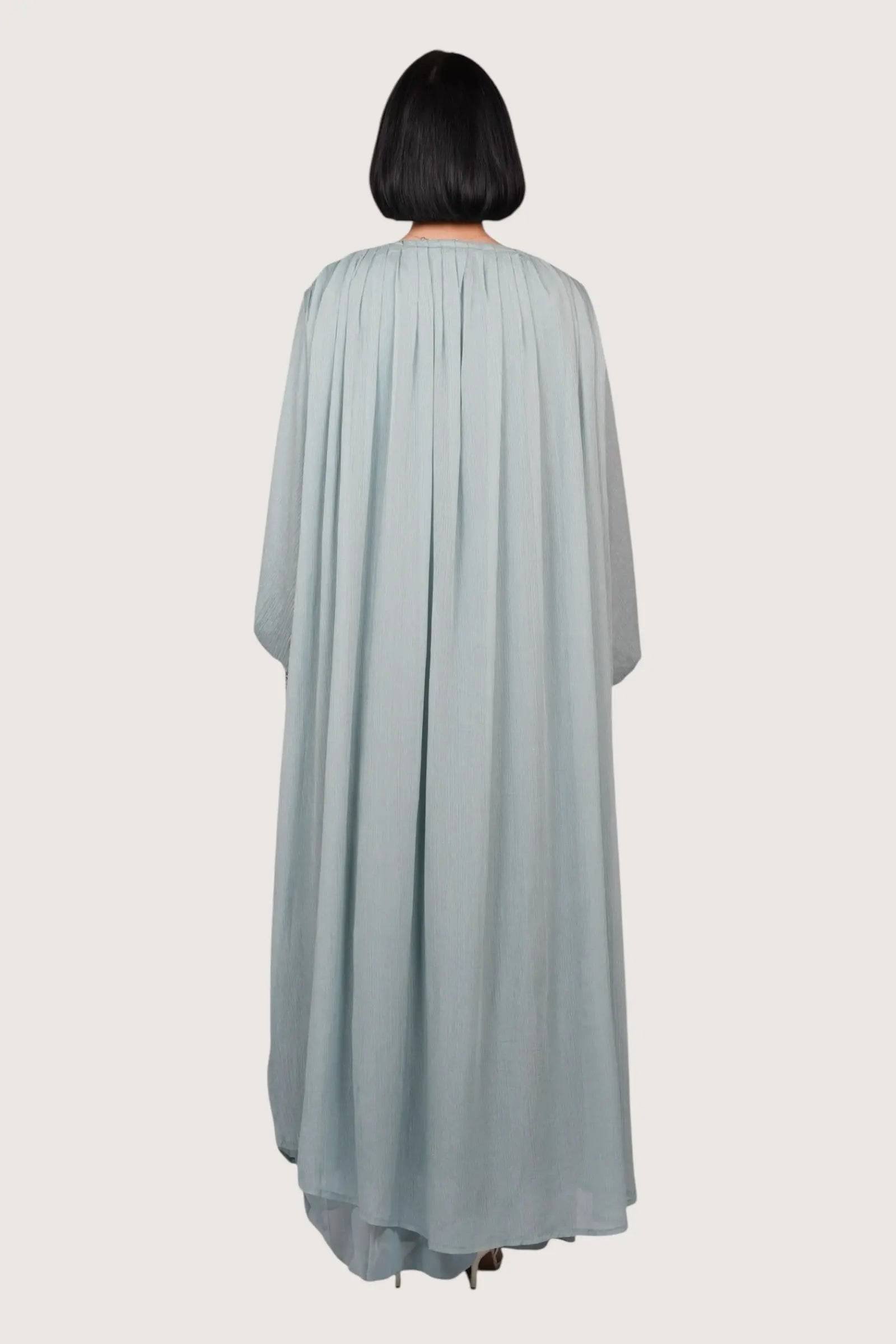 Shimmer Abaya - light blue - Losyana.Shop
