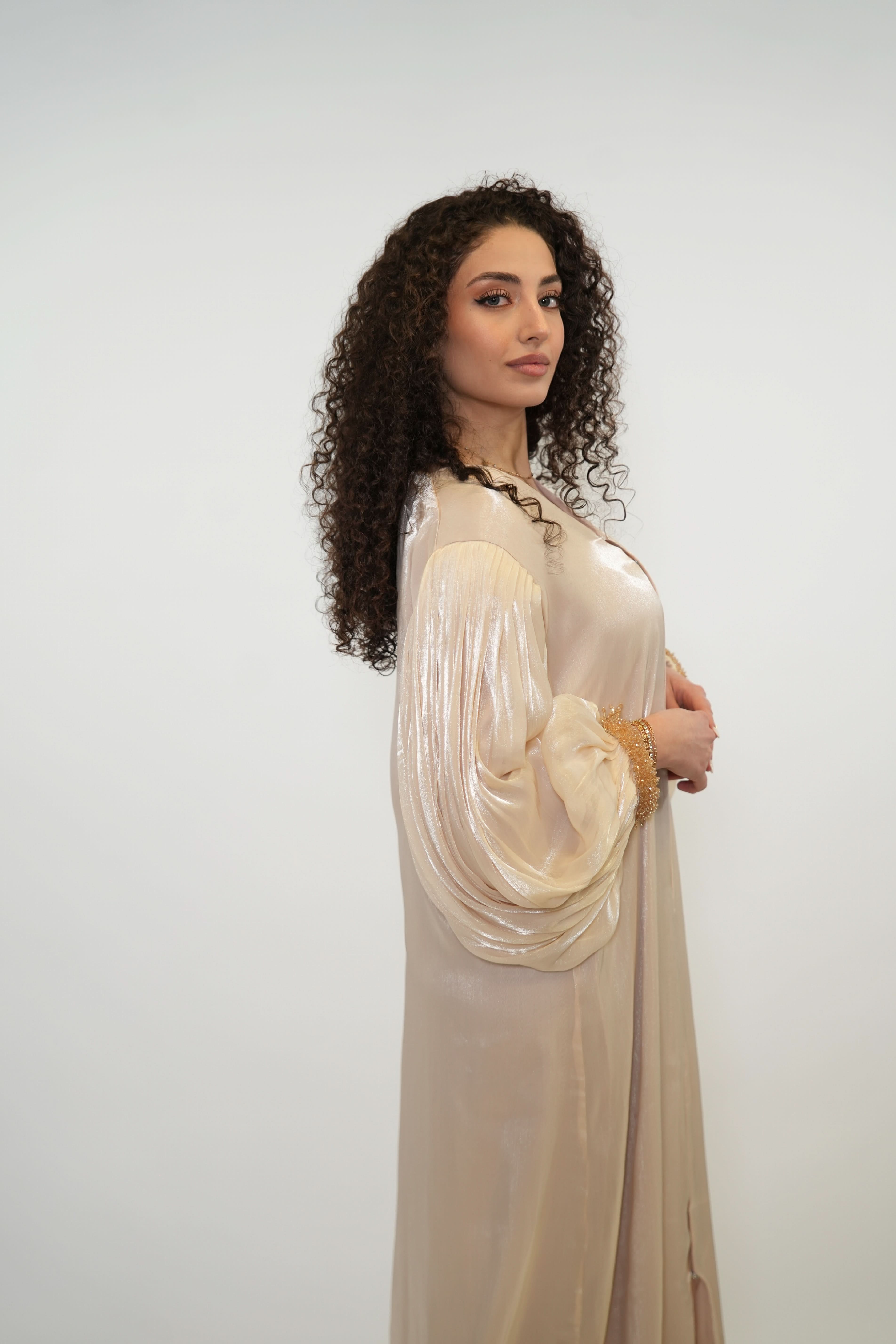 Glamour Abaya - beige - Losyana.Shop