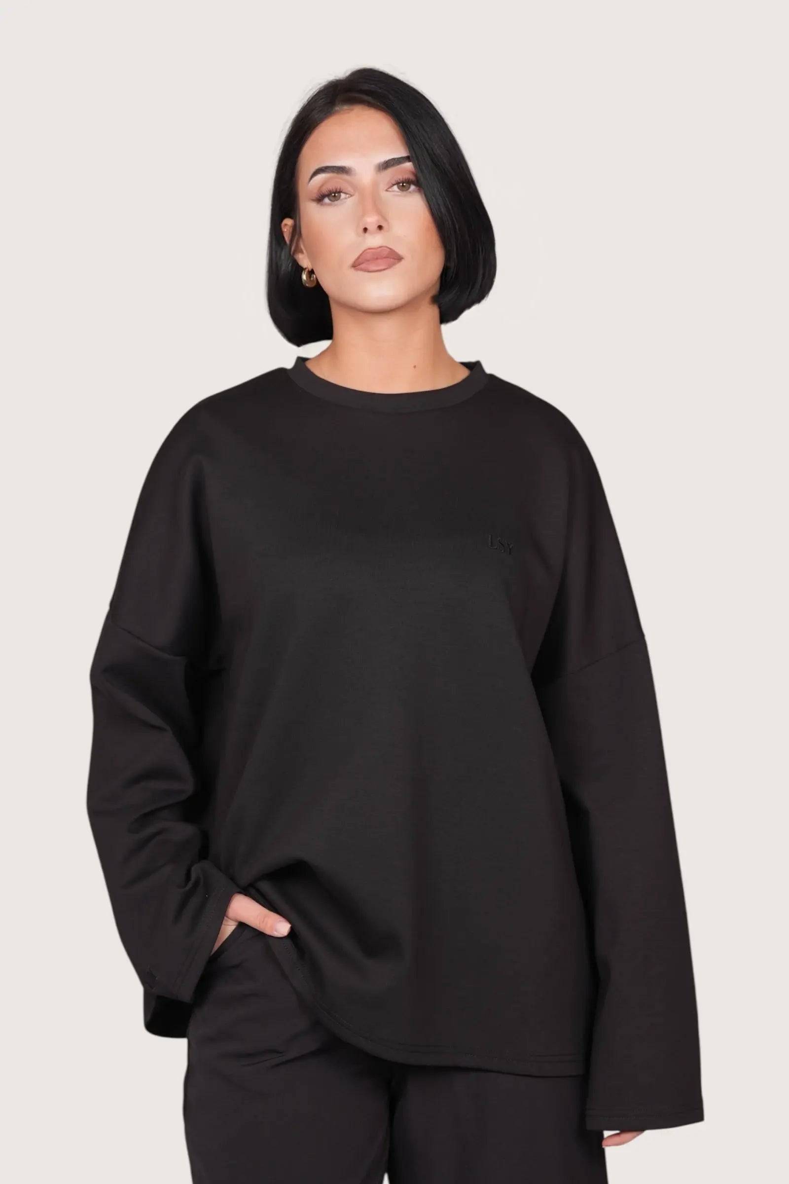 LSY longsleeve - black - Losyana.Shop