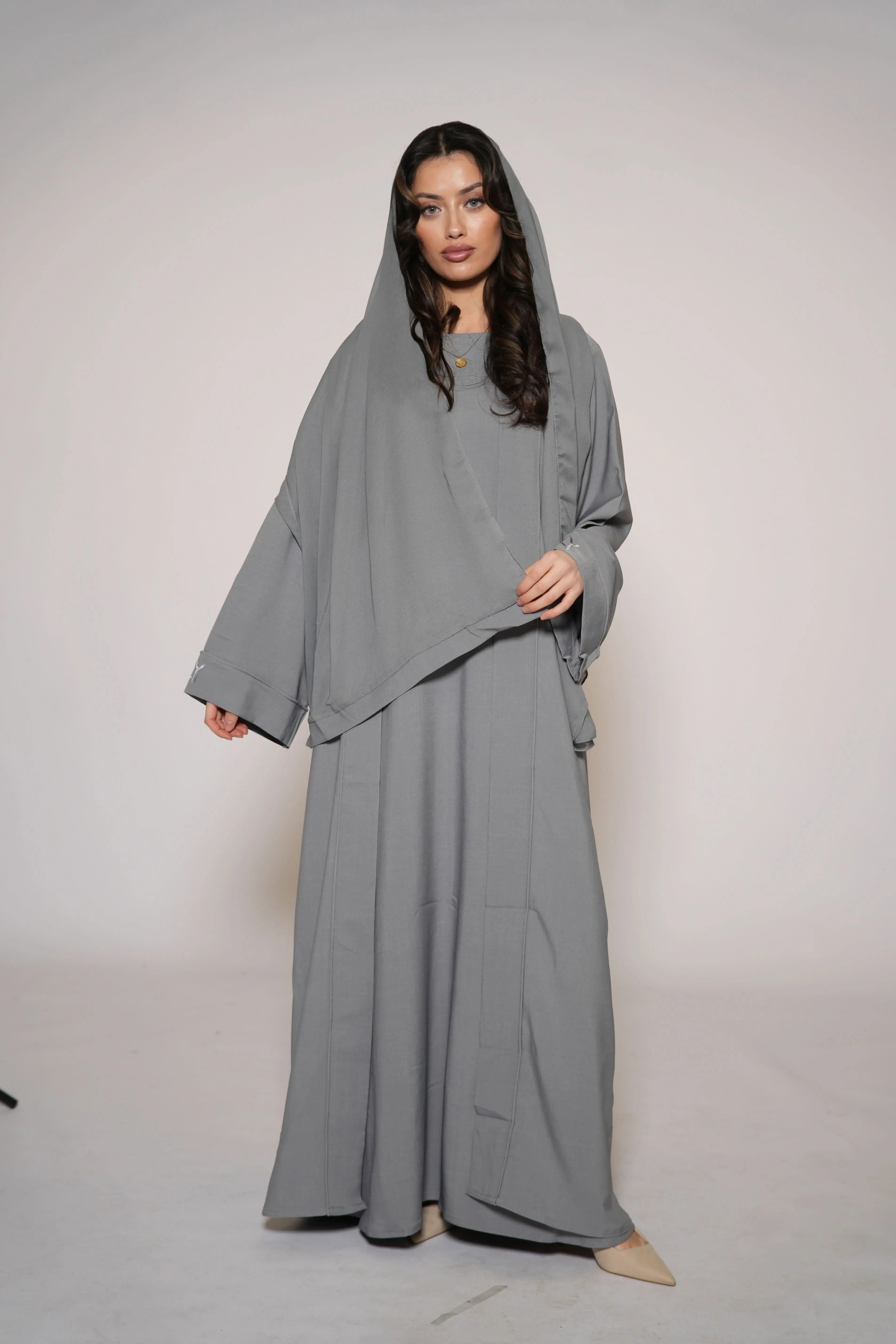 LY Linen Set - grey - Losyana.Shop