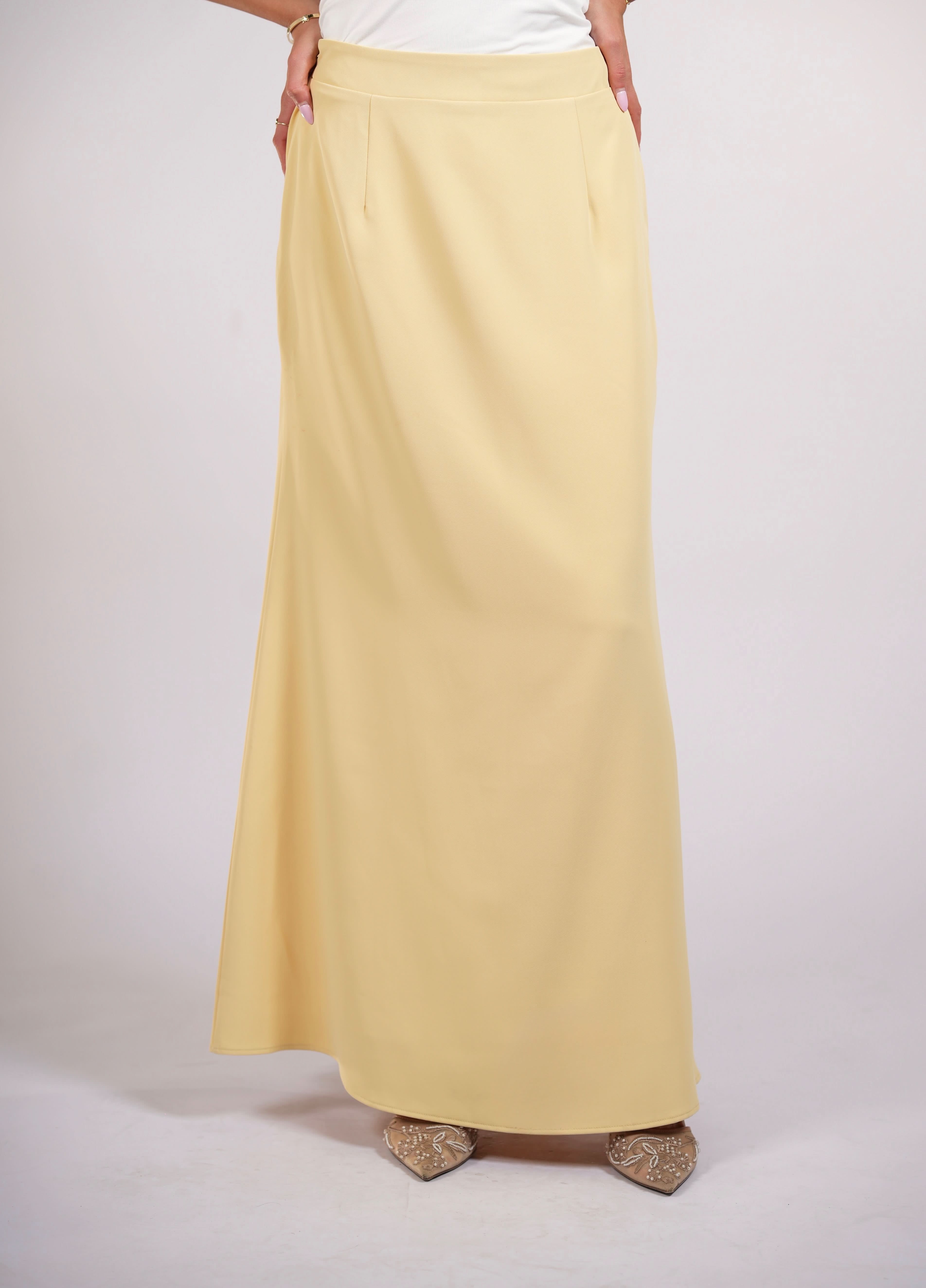 old vienna skirt - butter yellow