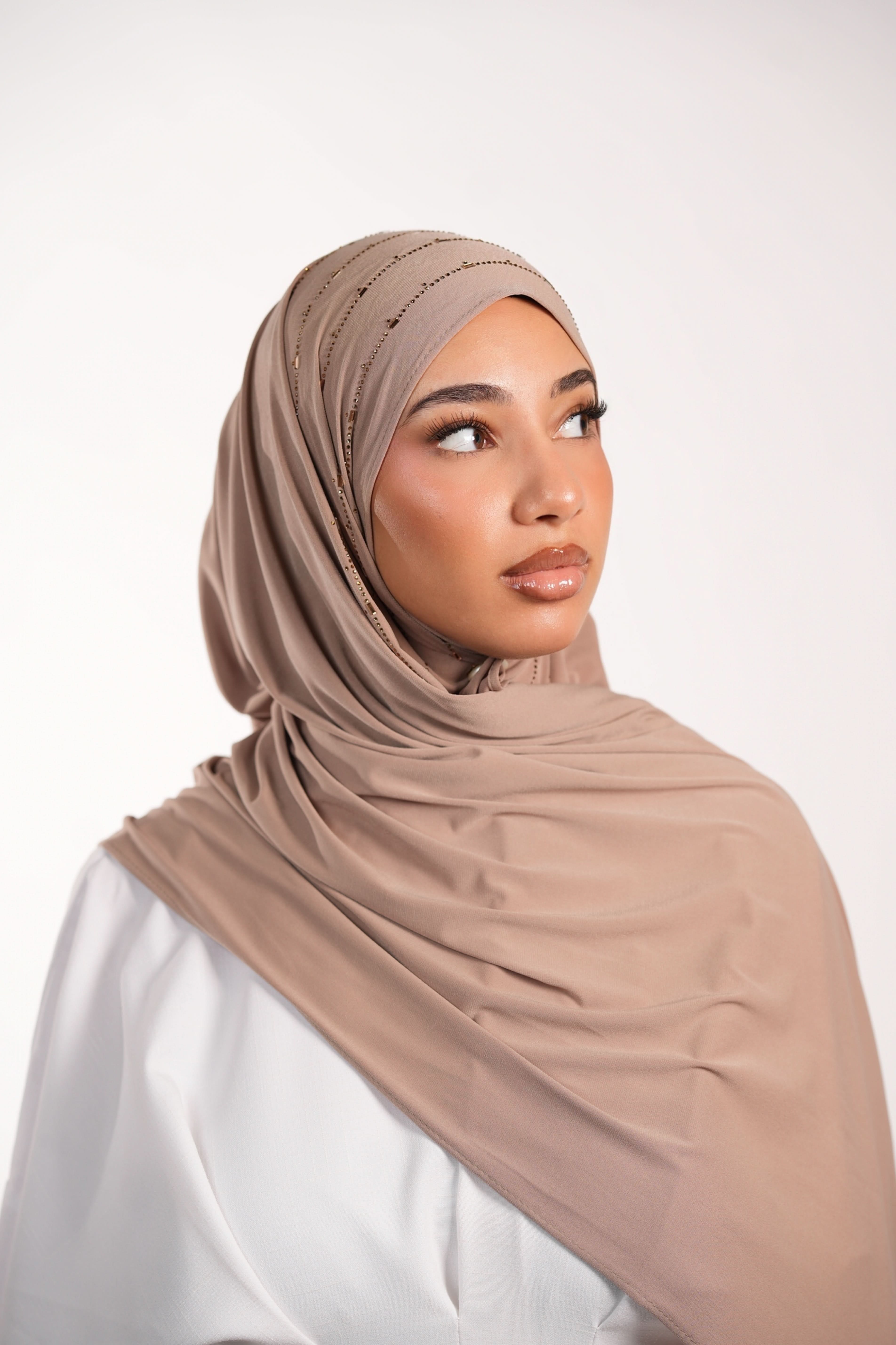 Premium Jersey Strass - sandy beige - Losyana.Shop